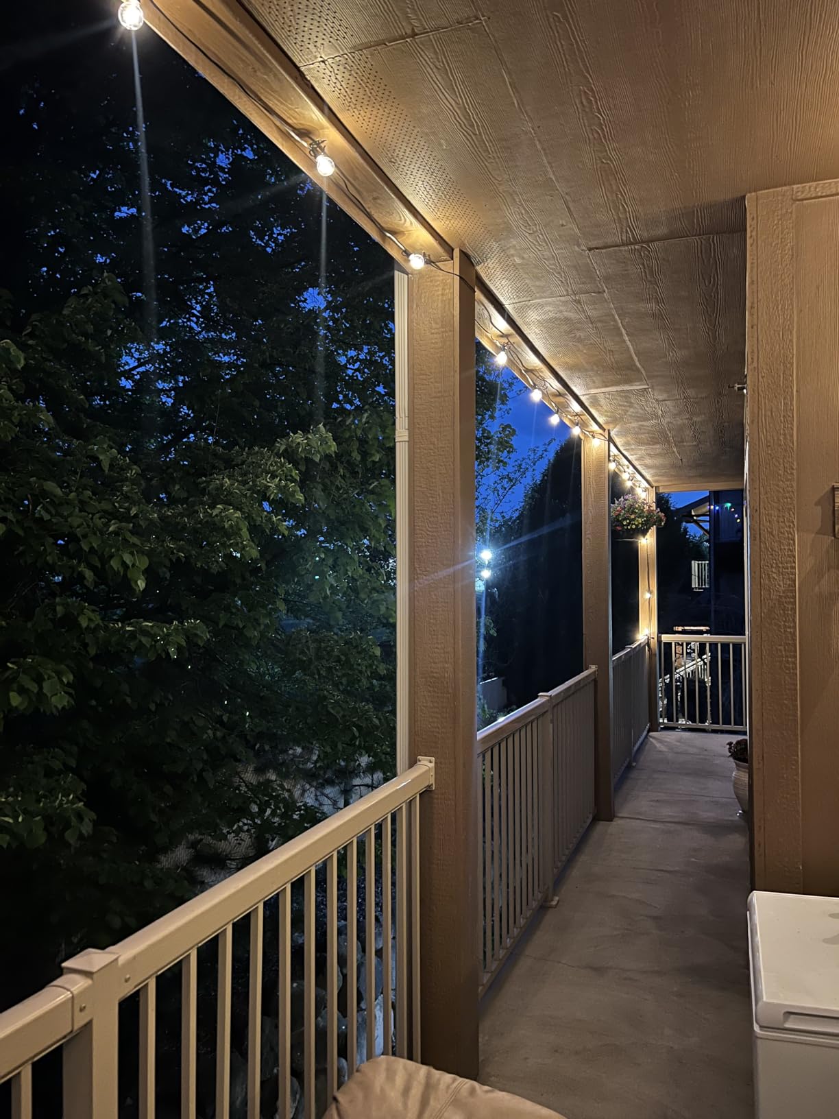 Brightown Outdoor String Lights, 29FT G40 LED IP65 Waterproof Patio Lights | 12 Shatterproof Edison Bulbs, Plug-In, Dimmable, Connectable, Hanging Light for Backyard Porch Party Decor, Warm White customer photo 2