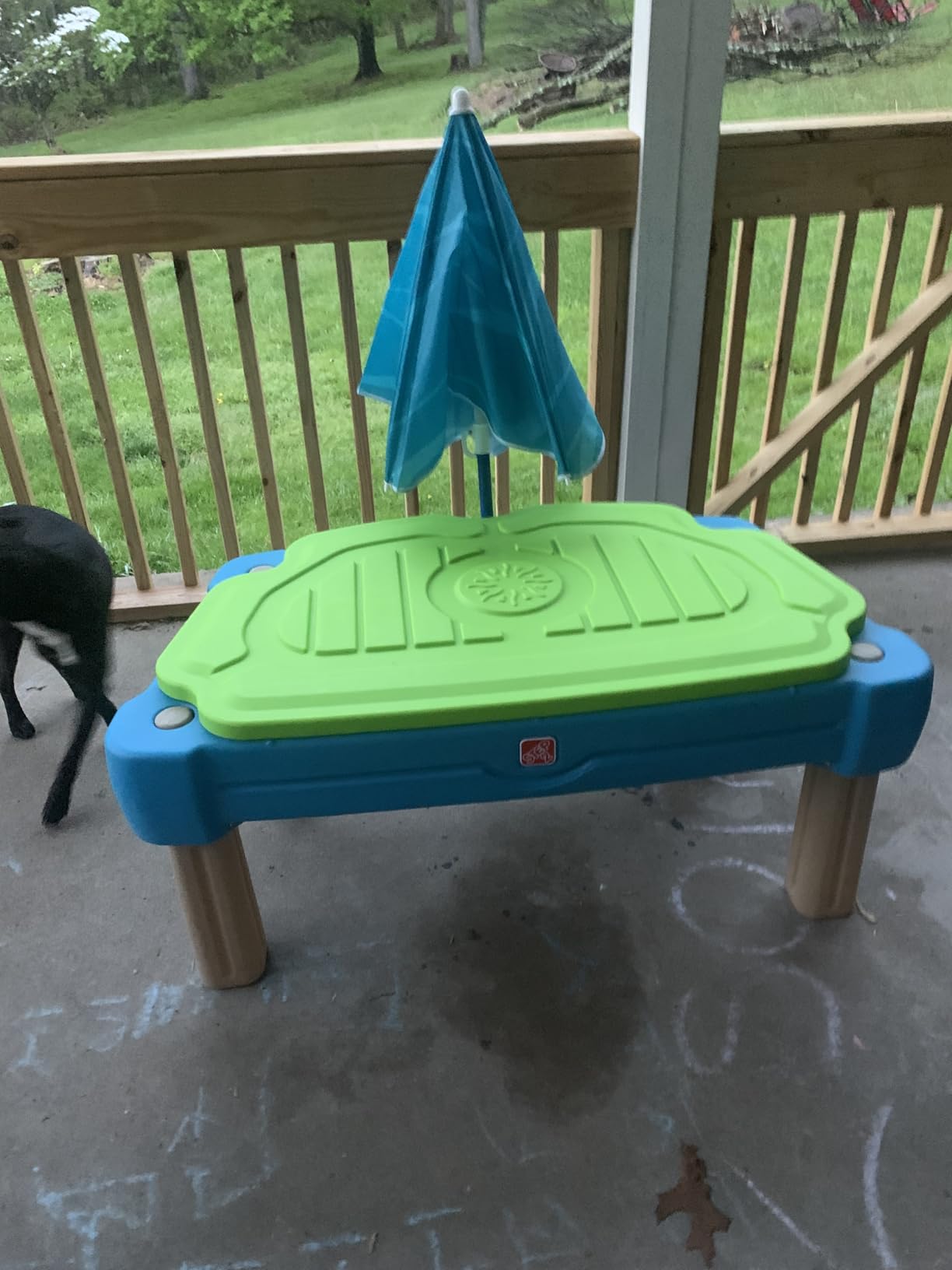 Step2 Cascading Cove Sand and Water Table with Umbrella, 7 Piece Toy Accessories, Toddlers 1.5+ Years customer photo 1
