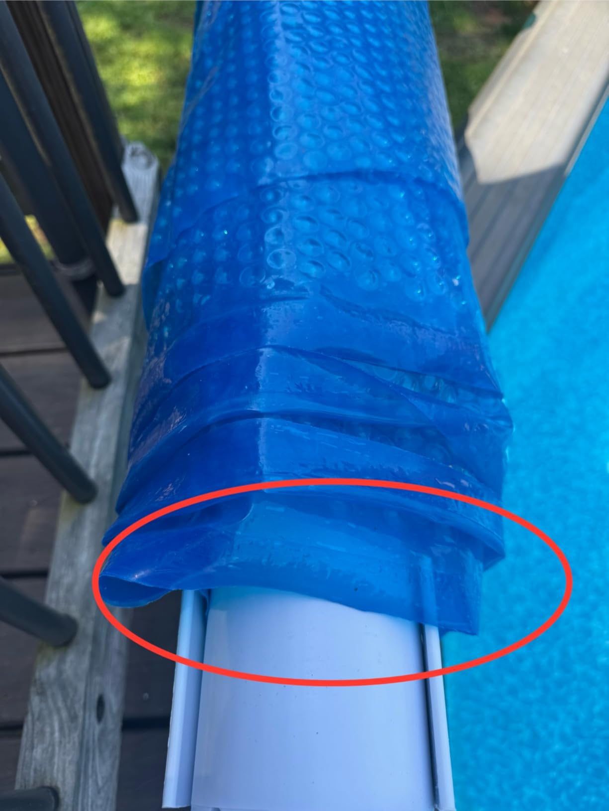 Sun2Solar Solar Cover White Reel System for Round or Oval Above-Ground Swimming Pools | Fits Pools up to 21-Feet Wide Without Decking | Easy One-Person Operation customer photo 2