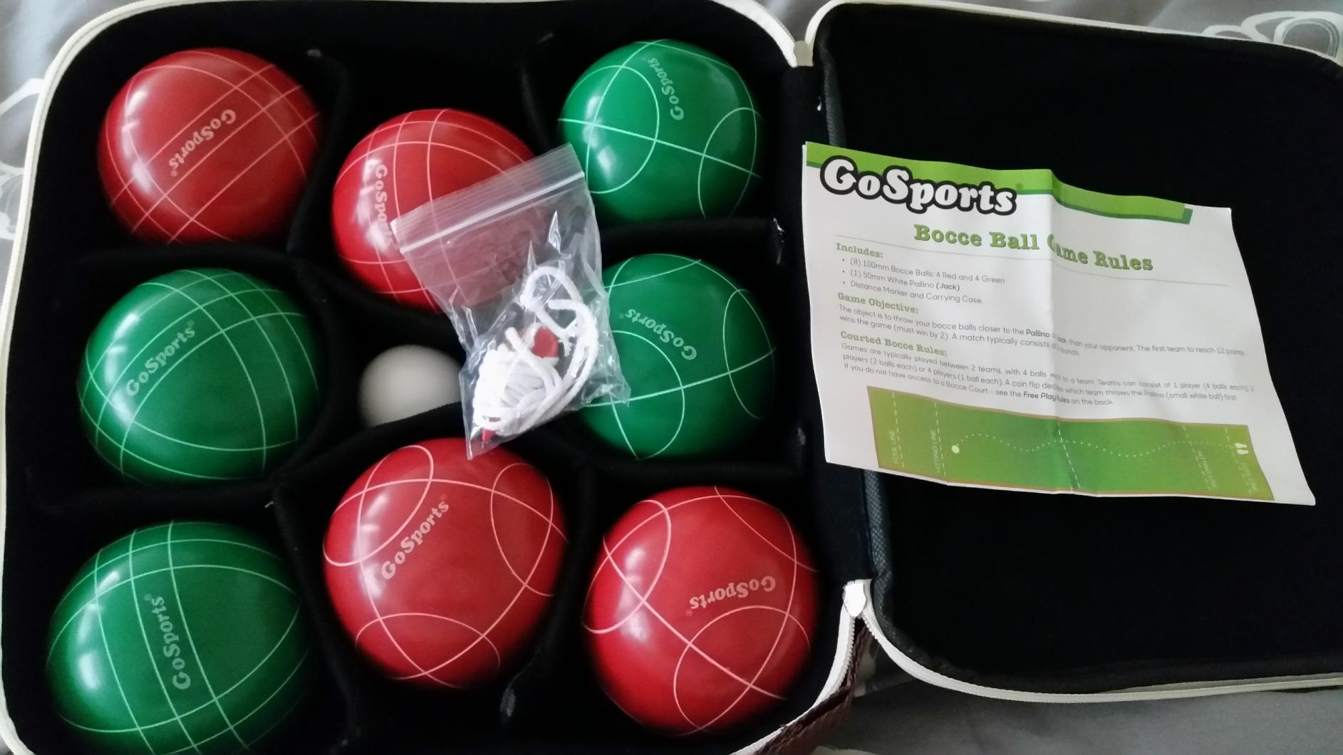 GoSports 100 mm Regulation Bocce Set with 8 Balls, Pallino, Case and Measuring Rope - Premium Official Size Set customer photo 2