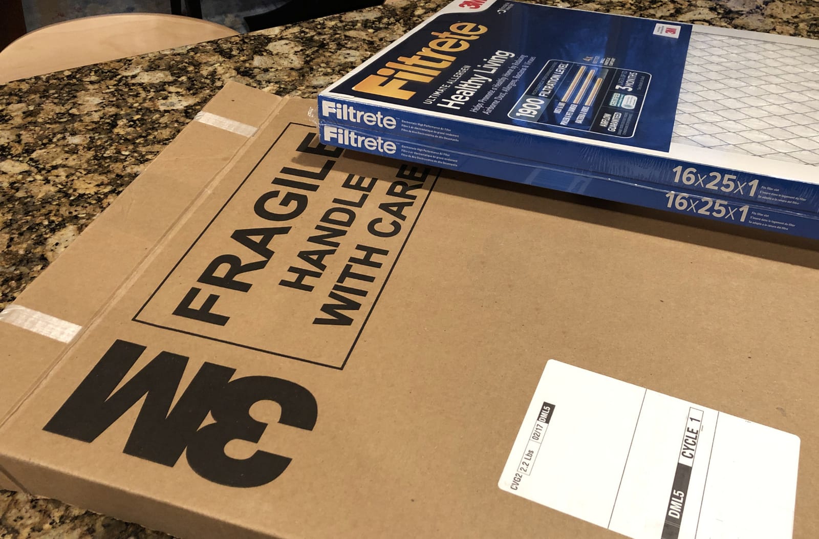 Filtrete 16x25x1 Air Filter, MERV 13, MPR 1900, Allergens, Bacteria, Viruses & Air Pollutants, 3-Month AC/Furnace Filters, Cleaner Air, Reliable Airflow, 2 HVAC Filters (Actual Size 15.62 x 24.62 x 0.78 in) customer photo 1