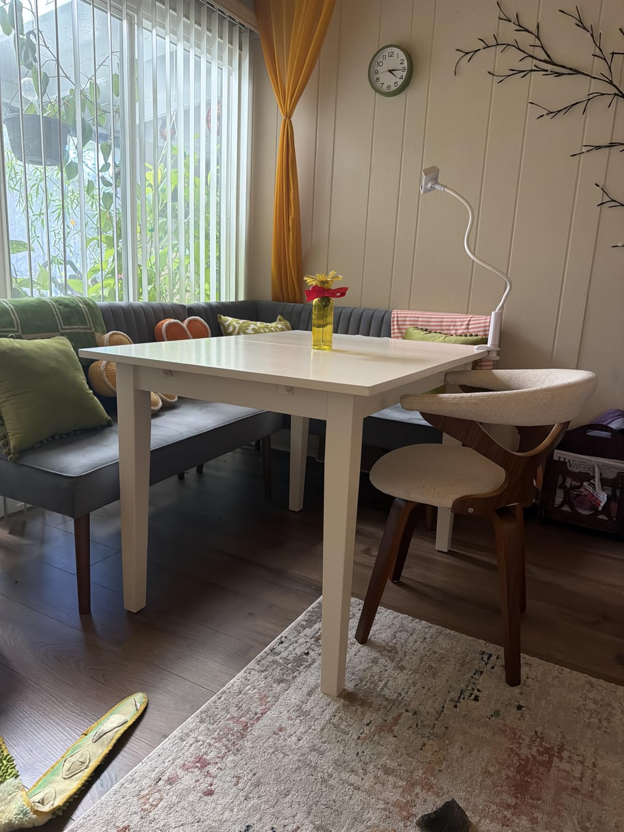 East West Furniture NFT-OAK-T Norfolk Kitchen Dining Table - Rectangle Solid Wood Table Top with Butterfly Leaf, 32x54 Inch, OAK customer photo 1