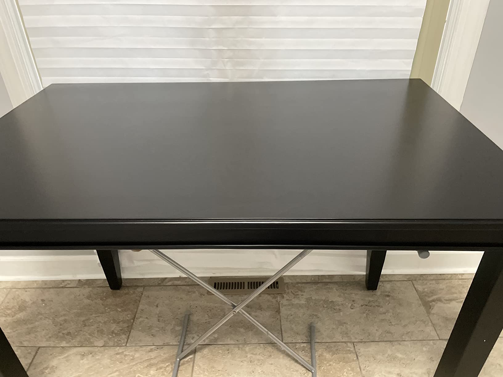 East West Furniture BUT-BLK-T Buckland Rectangle Counter Height Table for Small Spaces, 30x48 Inch, Black customer photo 2