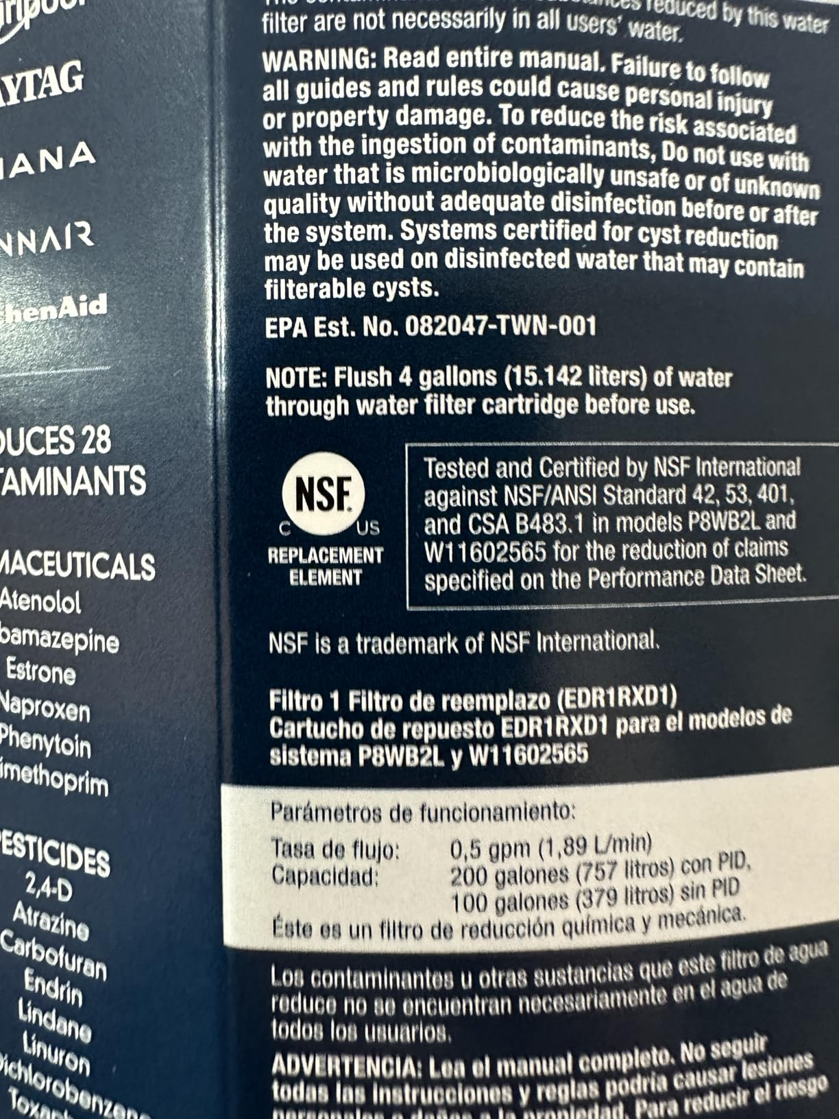 everydrop by Whirlpool Ice & Water Refrigerator Filter 1, Purple, EDR1RXD1 customer photo 2