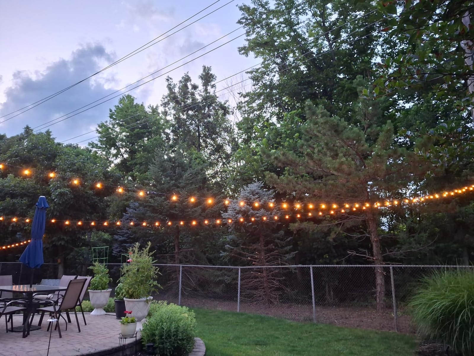 Brightown Outdoor String Lights, 35FT with 30 Bulbs, Waterproof Connectable | Patio Lights with Shatterproof G40 Replaceable Bulbs, Plug-In Outside Hanging Light for Backyard Bistro Porch Party Decor customer photo 2