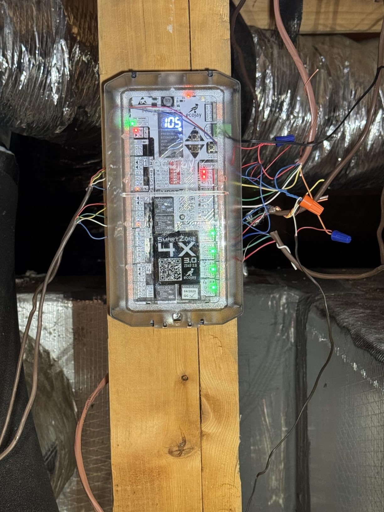 SmartZone-4X Control - 4 Zone Controller KIT w/ Temp Sensor - Universal Replacement for Honeywell Zoning Panel TrueZone HZ432 & More customer photo 2