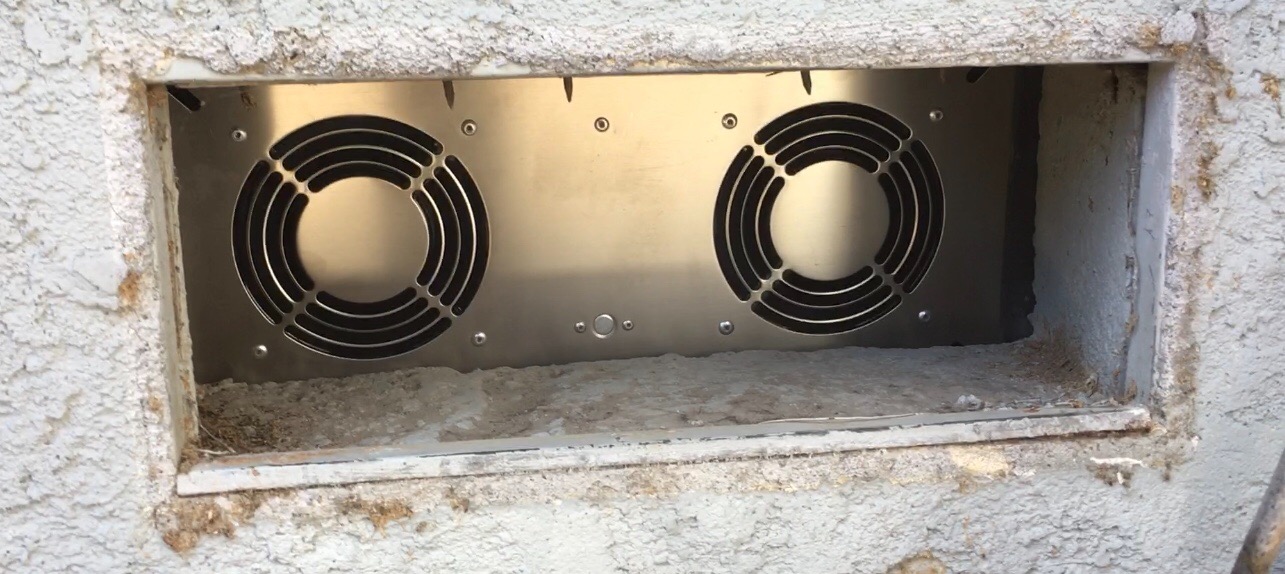 Durablow 220 CFM Air-Out Stainless Steel Crawl Space Vent Fan, Dual Fans | with Dehumidistat & Thermostat, Foundation Vent, Radon Mitigation, for Crawl Space, Basement (Stainless Steel, M2D) customer photo 1