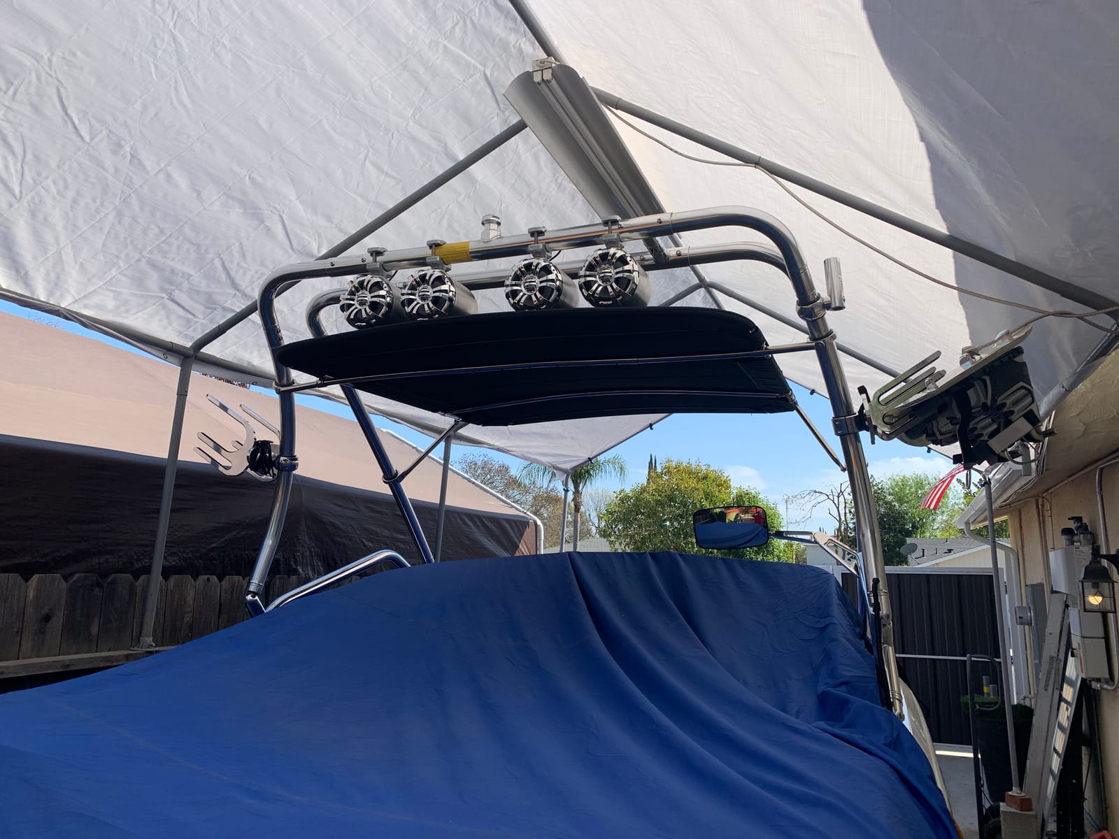 Reborn Catapult Polished Wakeboard Tower and Flat Tower Bimini Package customer photo 2