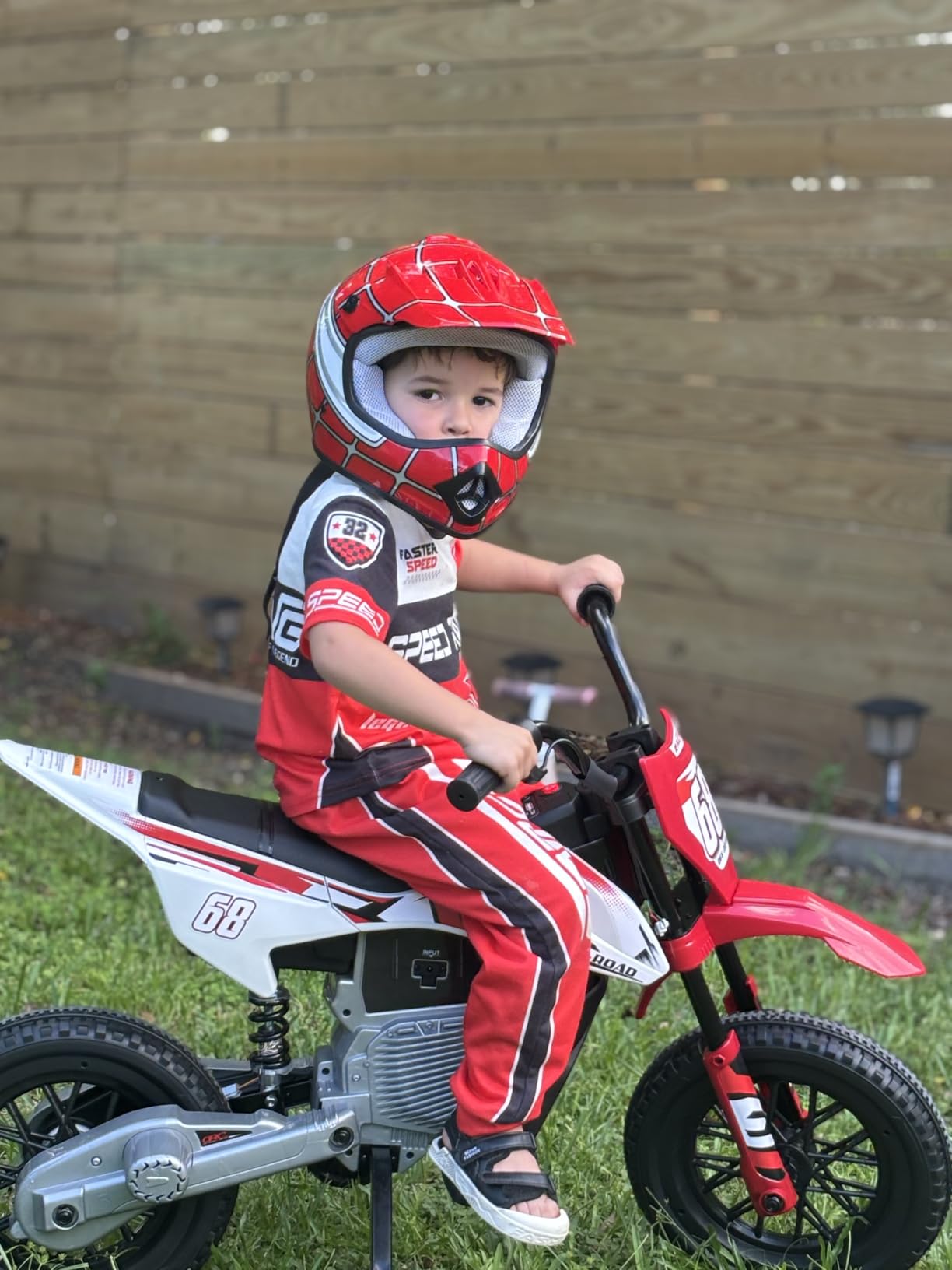TCMT Youth Kids Dirt Bike Helmet DOT Approved Full Face Motocross Gear, 4-In-1 Set Includes Goggles, Gloves and Carry Bag, Adjustable Visor, Washable Liner, Lightweight, For ATV,UTV customer photo 2