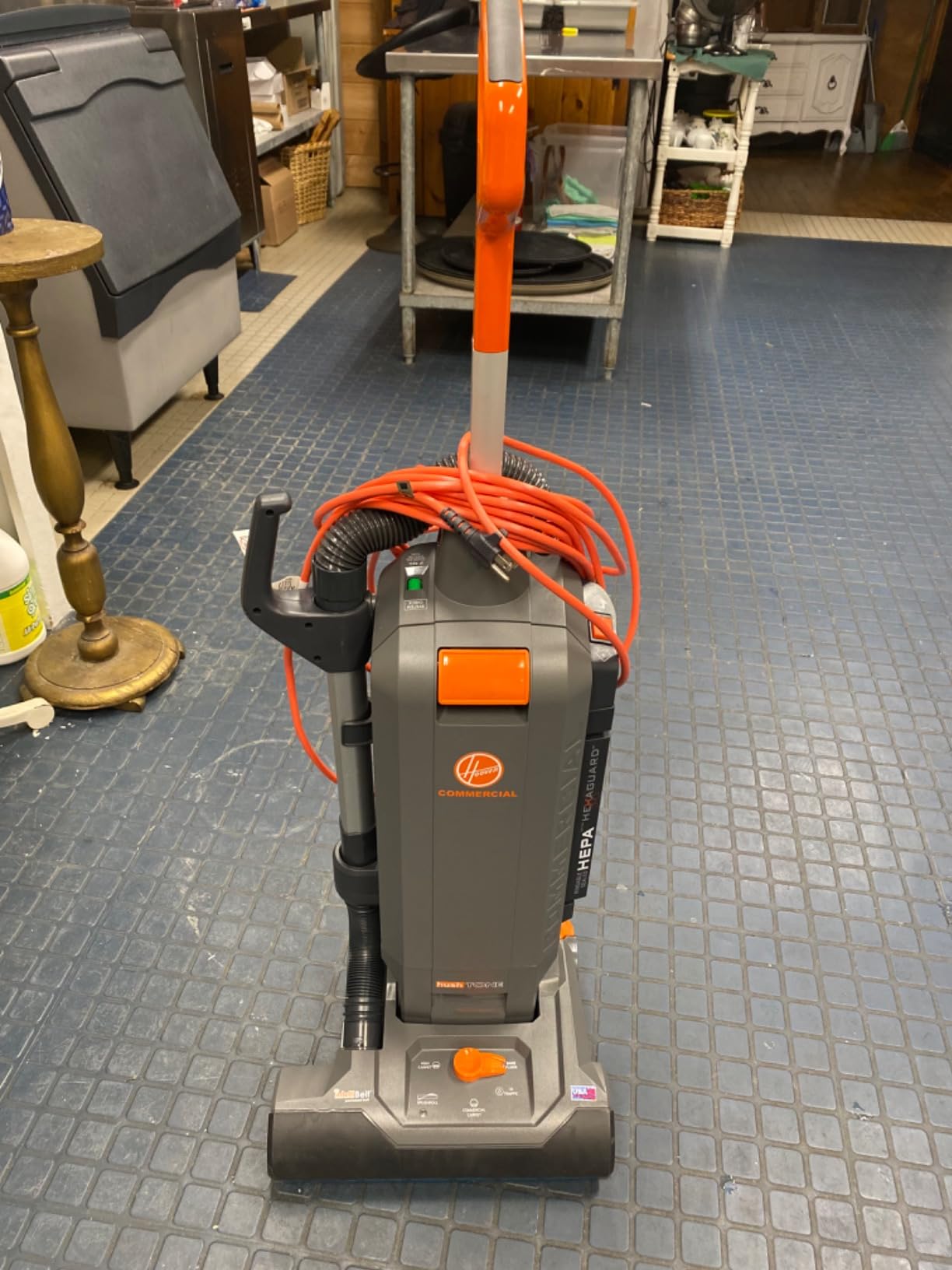 Hoover HushTone Commercial Vacuum Cleaner, 15 Inch, Bagged Upright Vac | Hexaguard HEPA Filter, Traps 99% of Dust, Dirt and Pollens, 40 Foot Cord, Powerful Vacuum Cleaners for Commercial Use customer photo 2