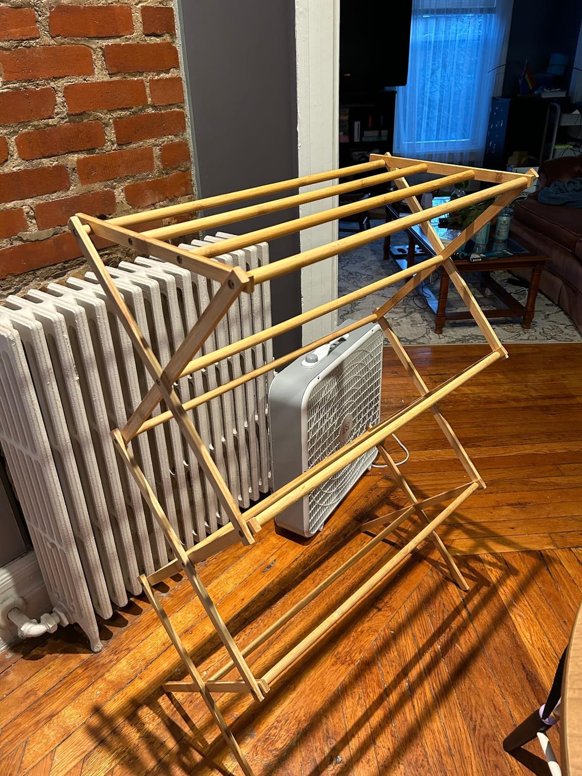 Home-it Wooden Clothes Drying Rack for Laundry - Collapsible Folding Bamboo Laundry Drying Rack - Heavy Duty Pre Assembled customer photo 1