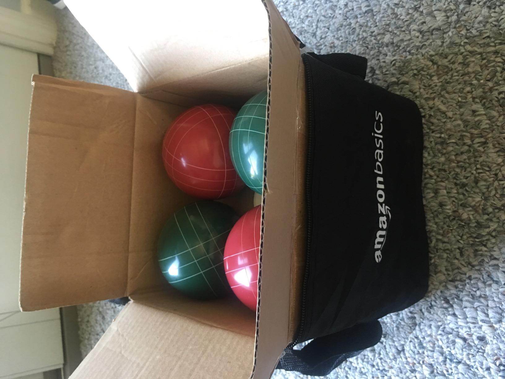 Amazon Basics 100mm Bocce Ball Set customer photo 2
