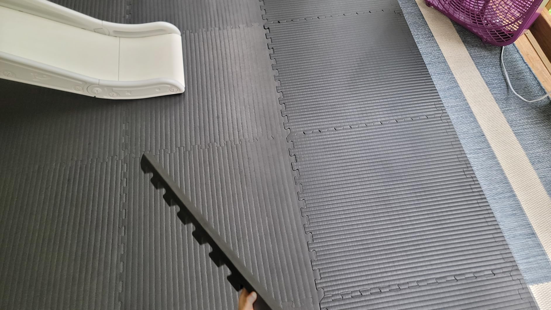 We Sell Mats 3/4 Inch Thick Martial Arts EVA Foam Exercise Mat, Tatami Pattern, Interlocking Floor Tiles for Home Gym, MMA, Anti-Fatigue Mats, 24 in x 24 in customer photo 2