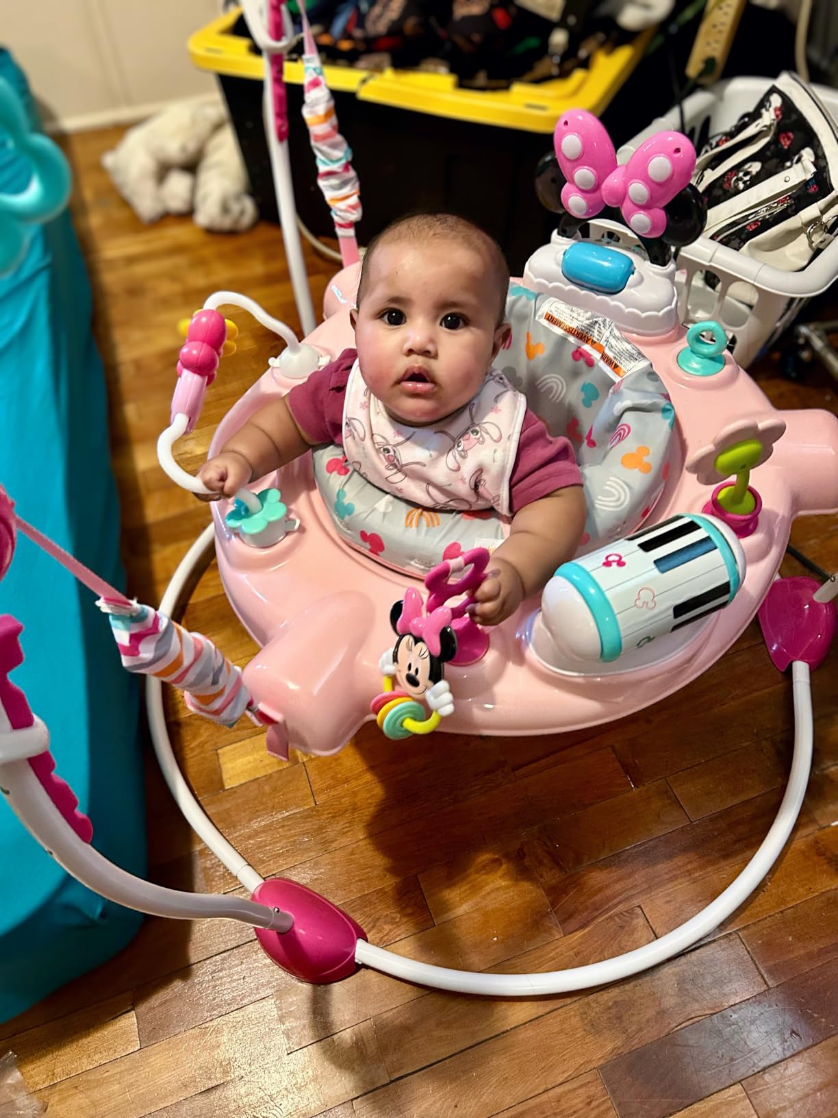 Bright Starts Disney Baby Finding Nemo Sea of Activities Baby Activity Center Jumper with Interactive Toys, Lights, Songs & Sounds, 6-12 Months (Blue) customer photo 1