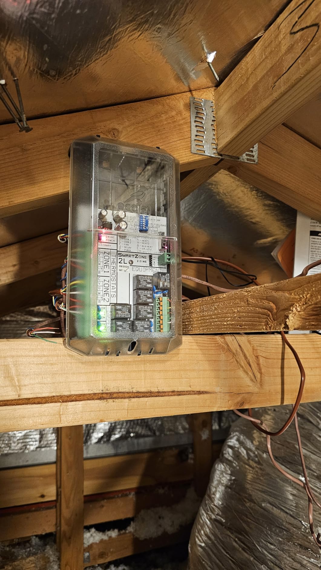 SmartZone-2: Single-Stage, 2-Zone Controller KIT w/ Temperature Sensor - Replace Honeywell, EWC, Zonefirst HVAC Zone Control Panels customer photo 1