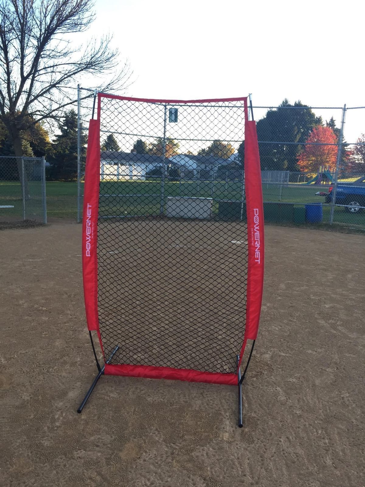 PowerNet Baseball Training Equipment Baseball Net, Portable Softball Batting Practice Pitching Screen, 7-FT I-Screen or A-Frame Pitching Net customer photo 1