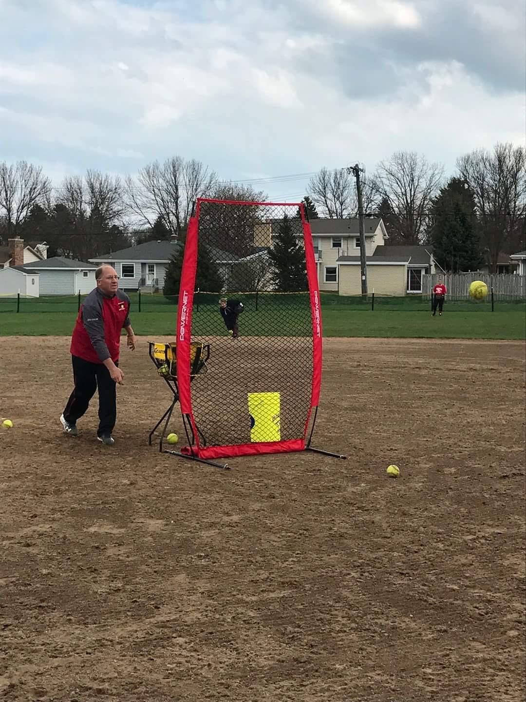 PowerNet Baseball Training Equipment Baseball Net, Portable Softball Batting Practice Pitching Screen, 7-FT I-Screen or A-Frame Pitching Net customer photo 2
