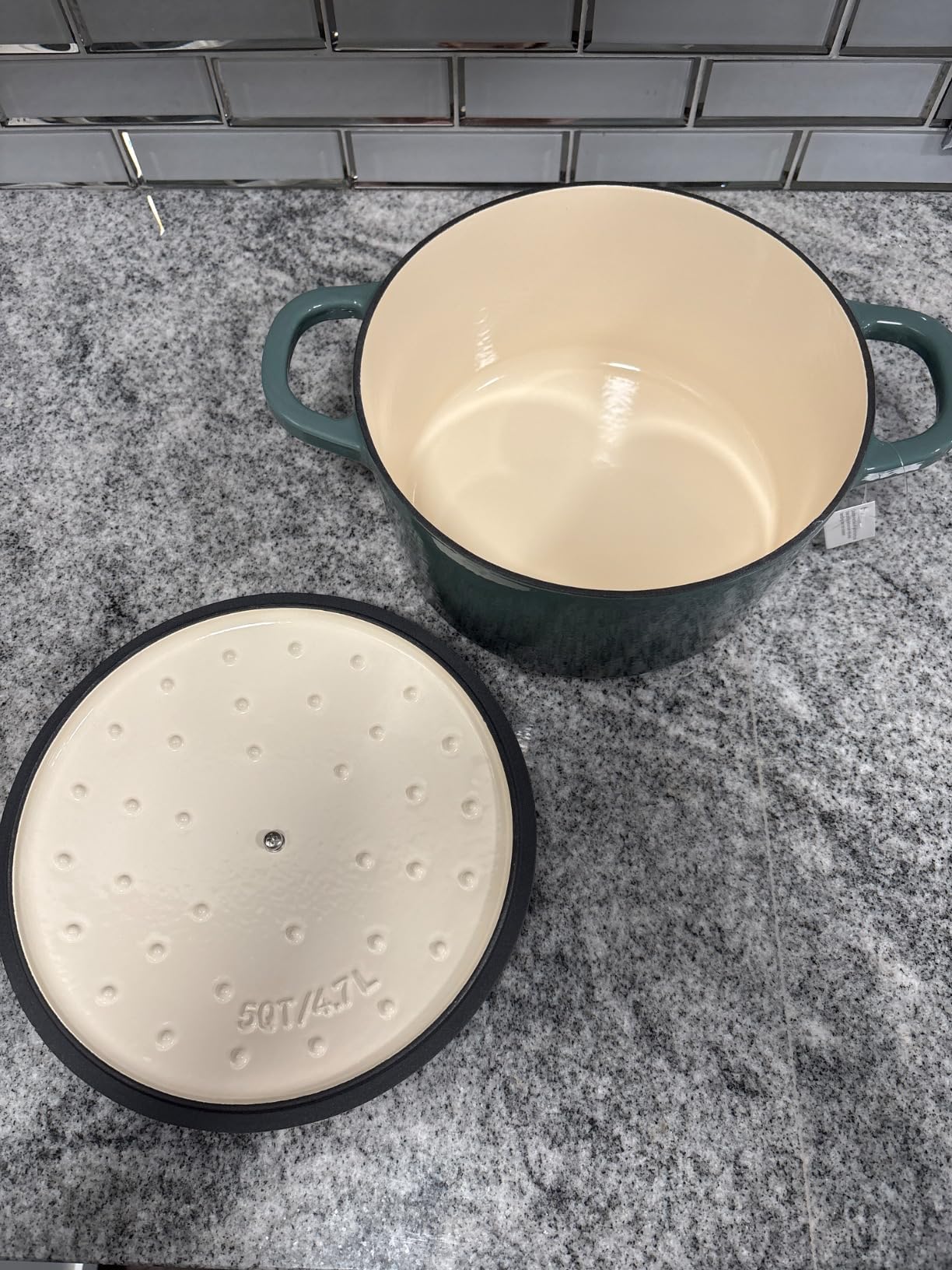 Crock Pot Artisan 5-Quart Round Enameled Cast Iron Dutch Oven - Slate Gray customer photo 1