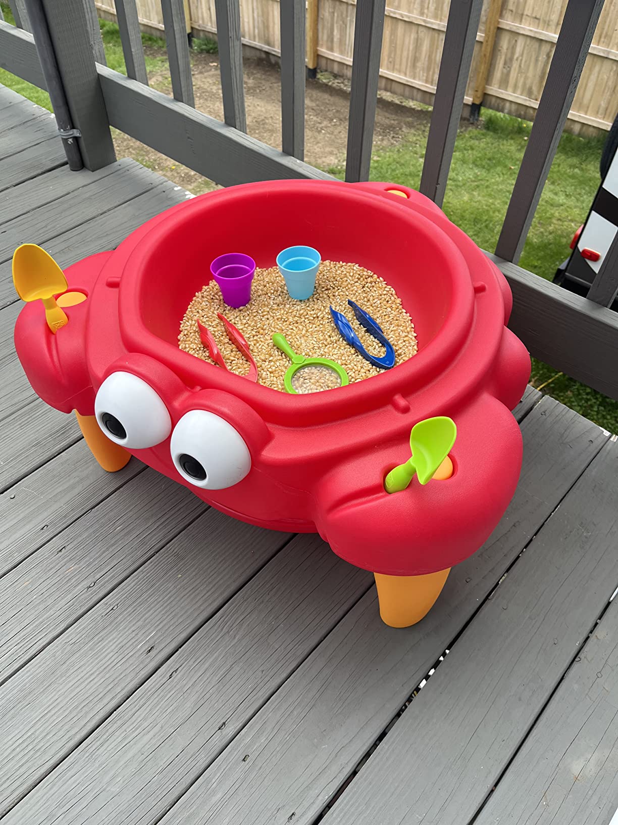 Step2 Crabbie Sand Table, Kids Sand Activity Sensory Table, 4 Piece Accessory Kit, Ages 1.5-6 Years customer photo 2