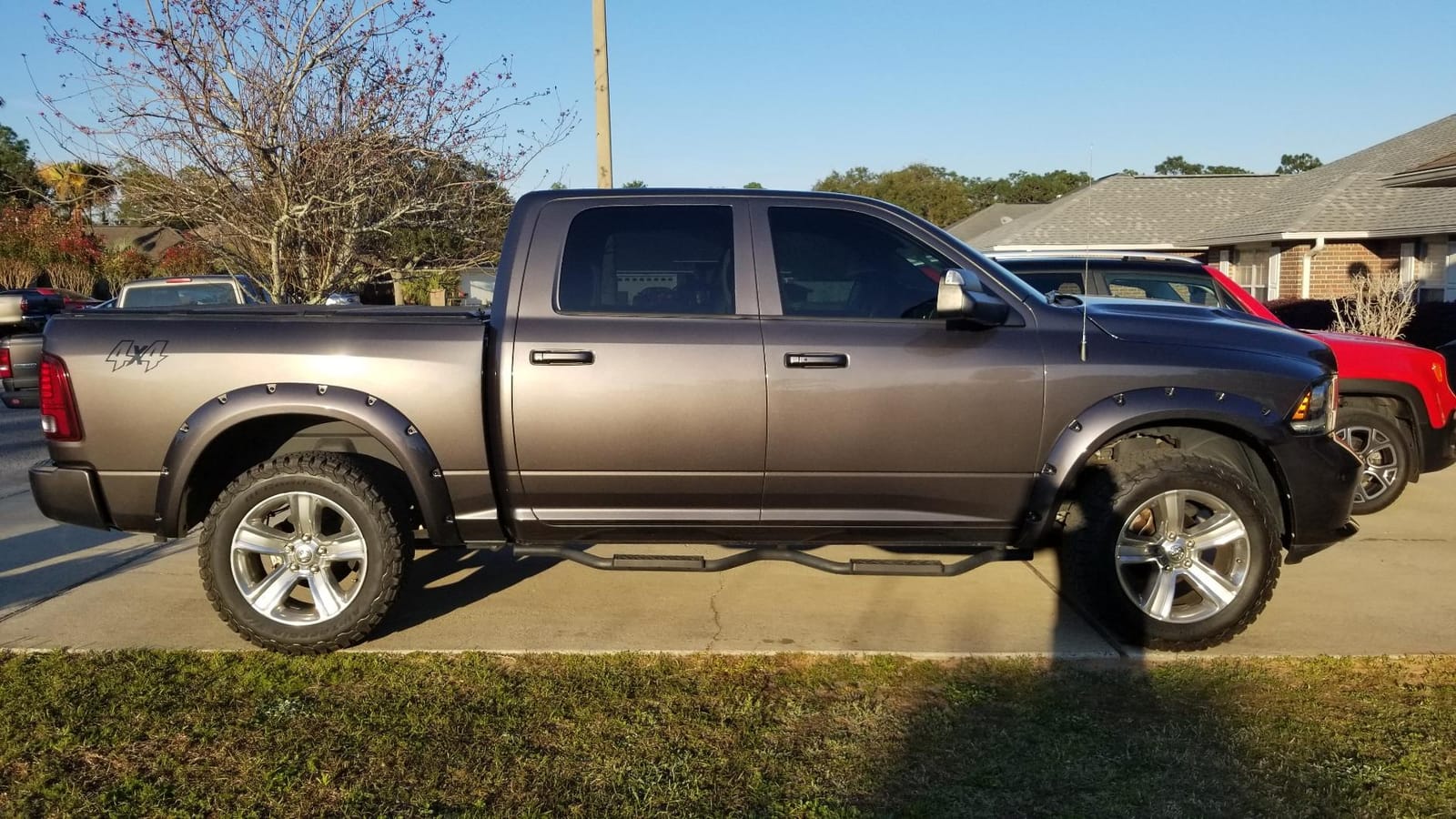 Tyger Auto Fender Flare Compatible with 2009-2018 Dodge Ram 1500; 2019-2024 Classic (Not fit R/T Rebel Warlock), Smooth Textured Black Paintable Bolt-Riveted Style 4pc | TG-FF8D4148 customer photo 2
