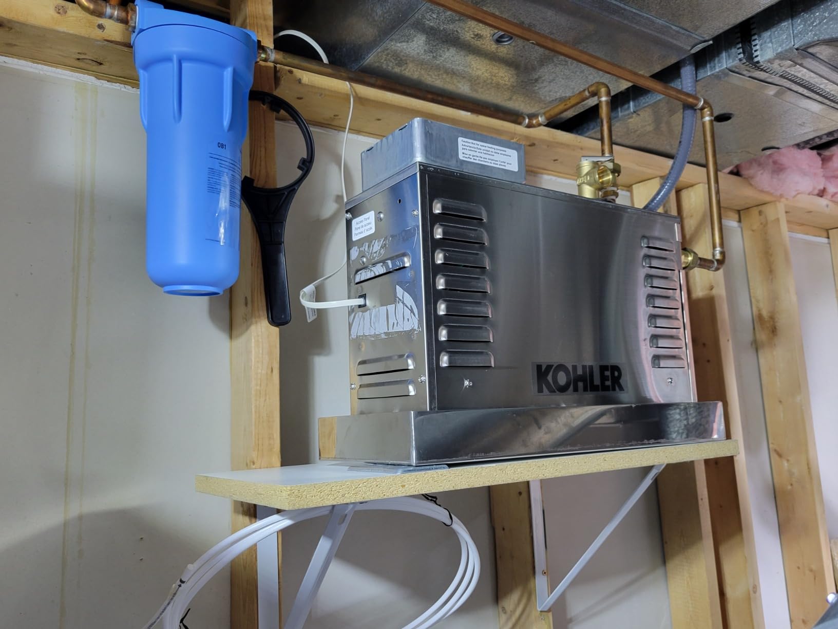 Kohler K-5529-NA Invigoration Steam Generator, 9 kW, Aluminum customer photo 1