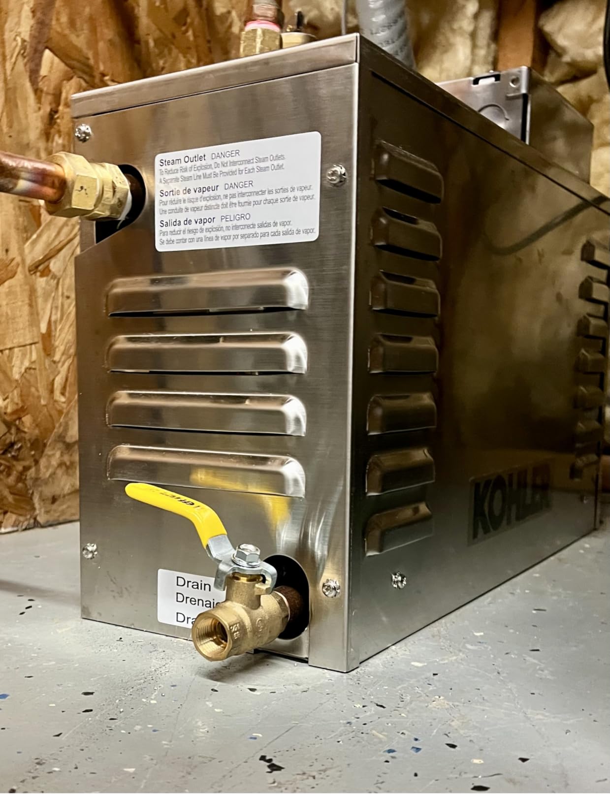 Kohler K-5529-NA Invigoration Steam Generator, 9 kW, Aluminum customer photo 2