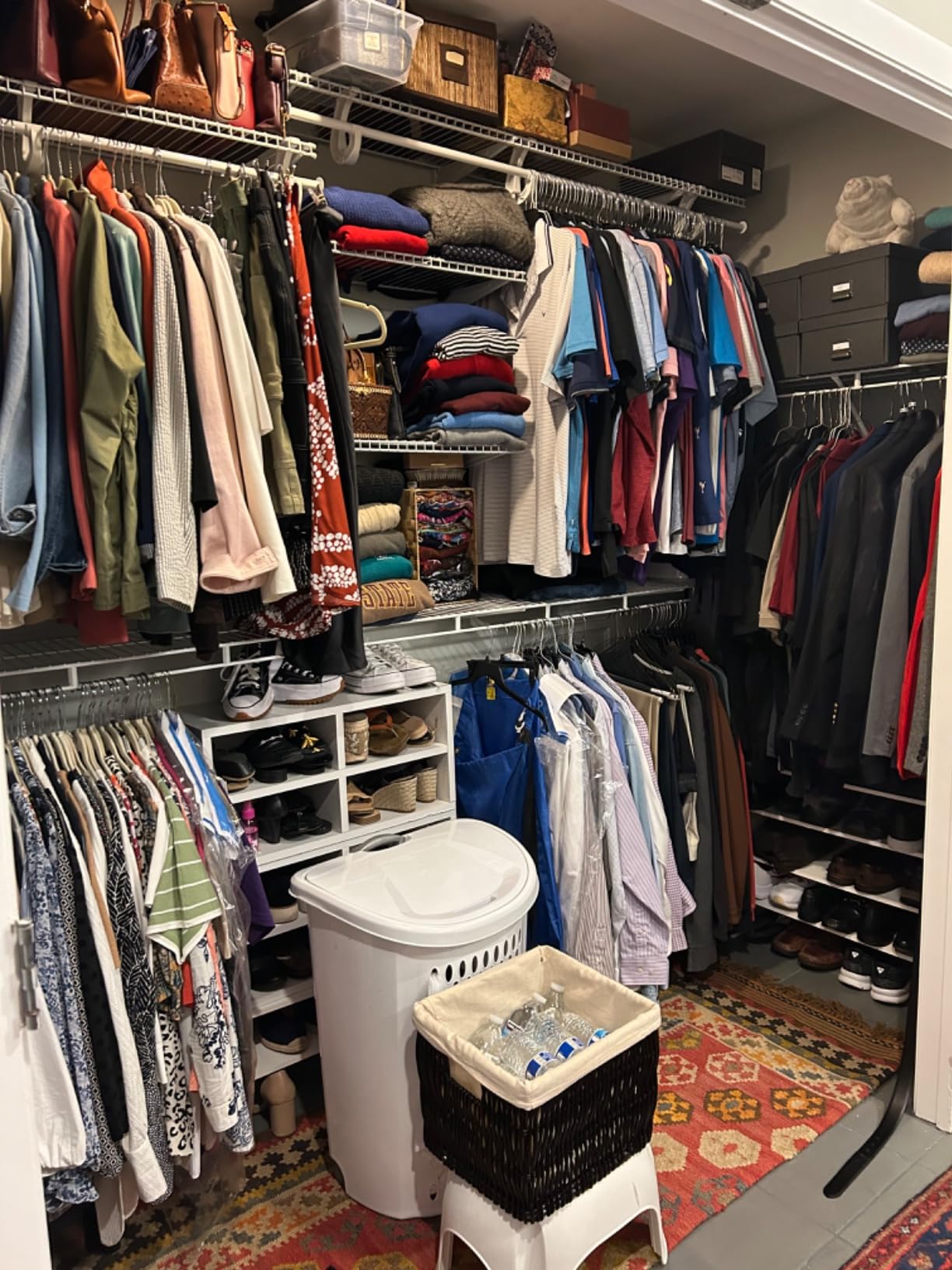 ClosetMaid ShelfTrack Wire Closet Organizer System, Adjustable from 7 to 10 Ft., With Shelves, Clothes Rods, Hardware, Durable Steel, White customer photo 1