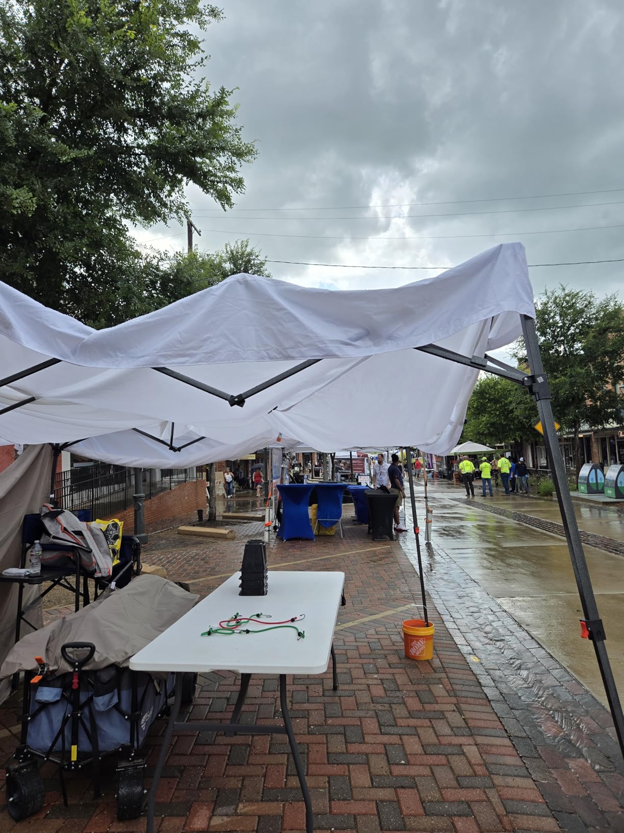Eurmax USA 10x10 Pop Up Canopy Tent, Commercial Tent with Patented No-Tip Rolling Bag, 4 Zippered Removable Walls, UV & Water Resistant Canopy Top, Heavy Duty Outdoor Gazebo, Instant Shelter (White) customer photo 1