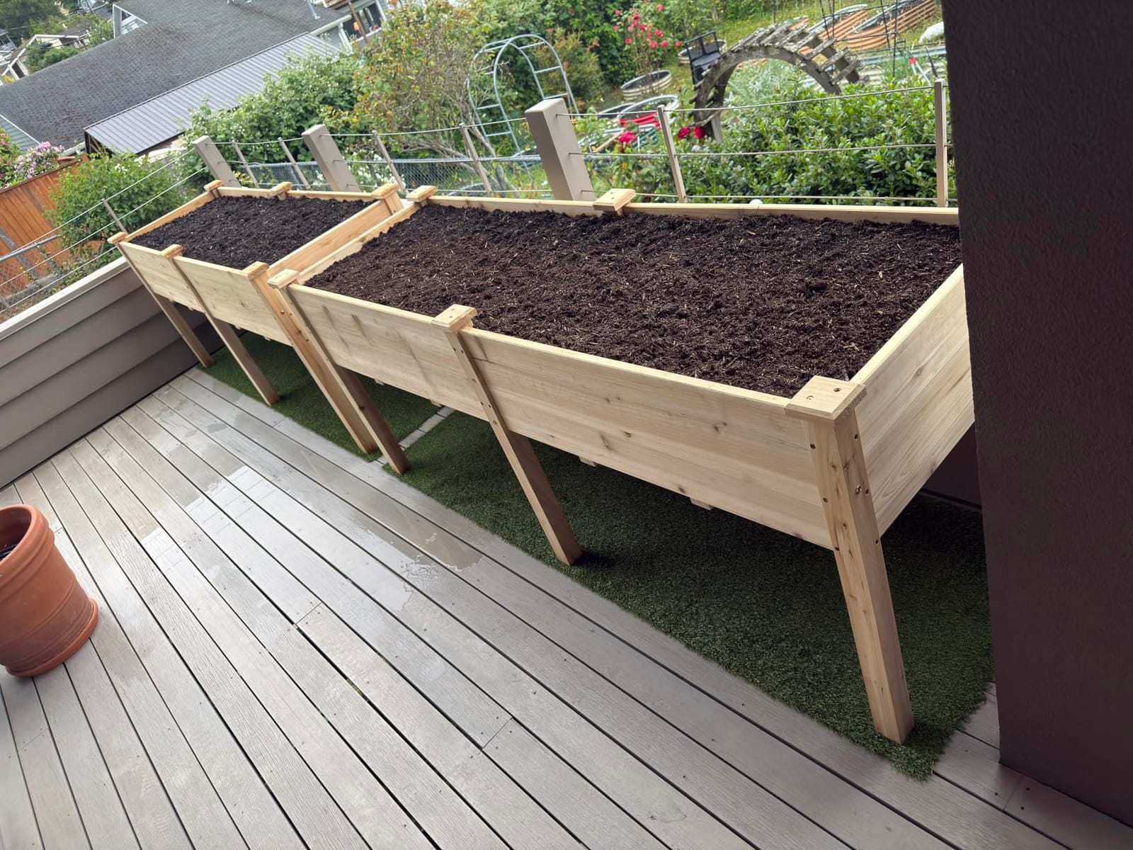 Best Choice Products 48 x 24 x 30 Inches Raised Garden Bed, Elevated Wood Planter Box Stand for Backyard, Patio, Balcony with Bed Liner, 200 Pound Capacity - Natural customer photo 2