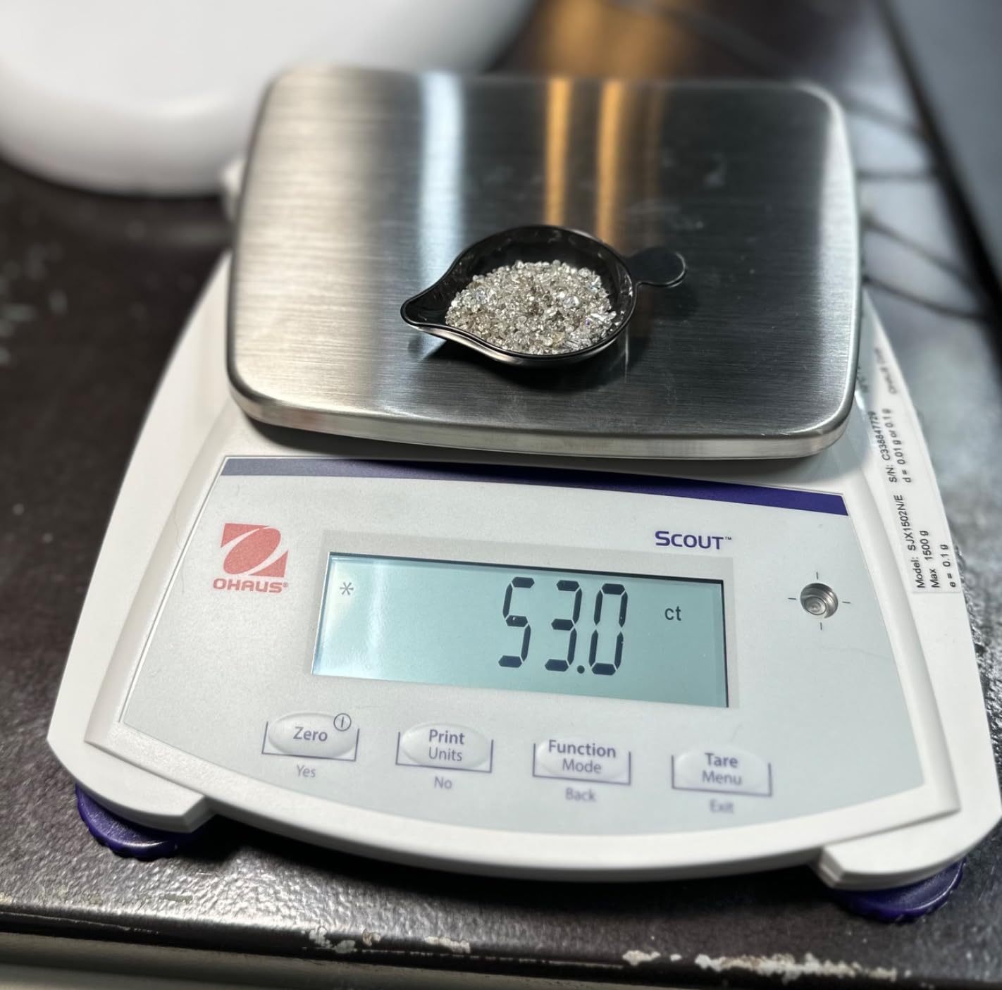 Ohaus Scout SJX1502N/E Portable Balance 1500 Gram Accuracy 0.01 Gram (NTEP 0.1 Gram), Class II, Legal for Trade Scale customer photo 1