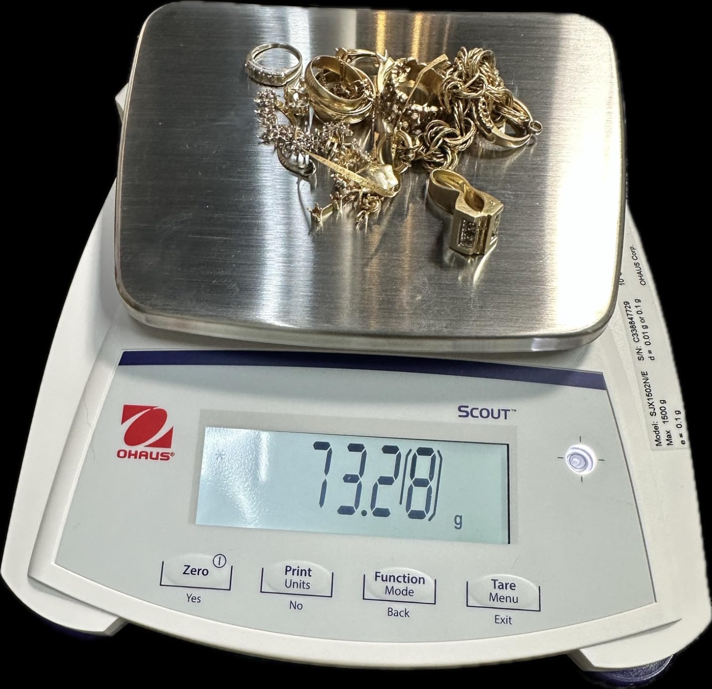 Ohaus Scout SJX1502N/E Portable Balance 1500 Gram Accuracy 0.01 Gram (NTEP 0.1 Gram), Class II, Legal for Trade Scale customer photo 2