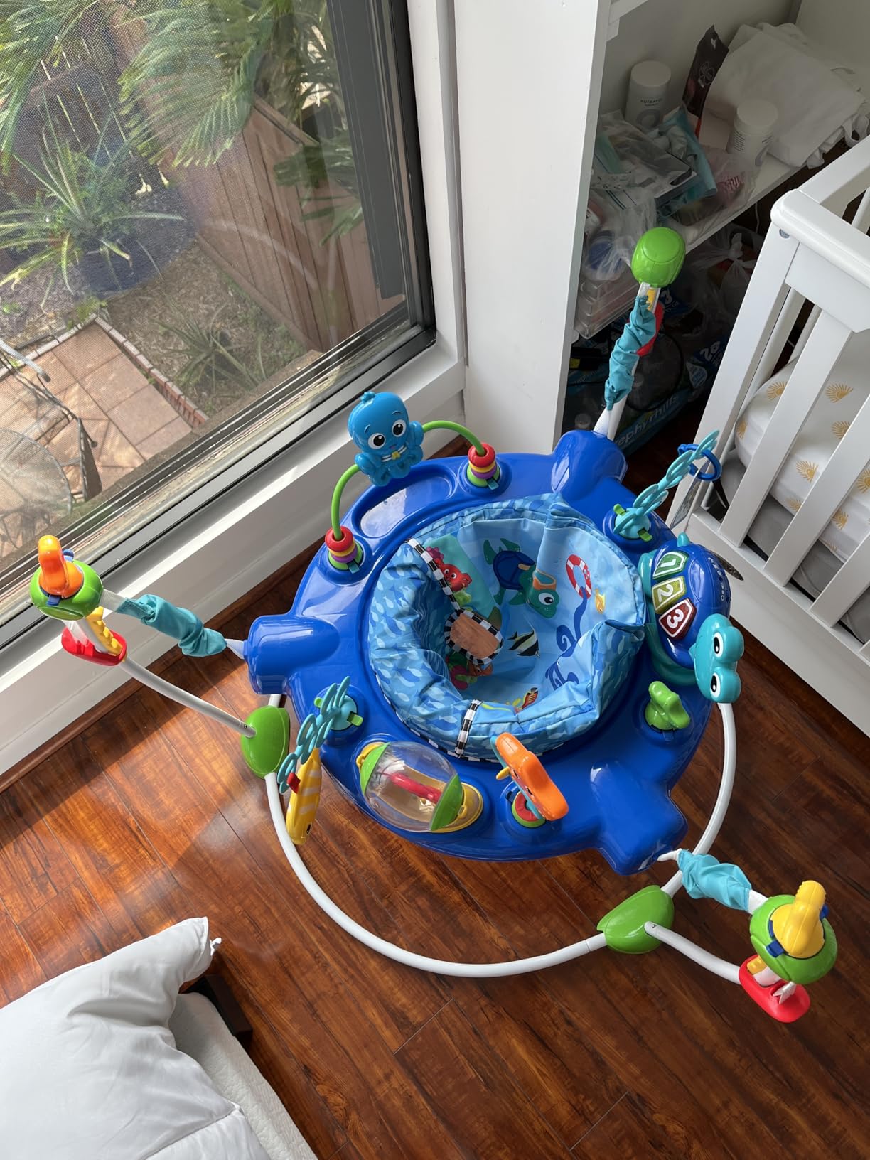 Baby Einstein Neptune's Ocean Discovery Activity Baby Jumper Activity Center, Ages 6 Months +, Max Weight 25 lbs., Unisex customer photo 1