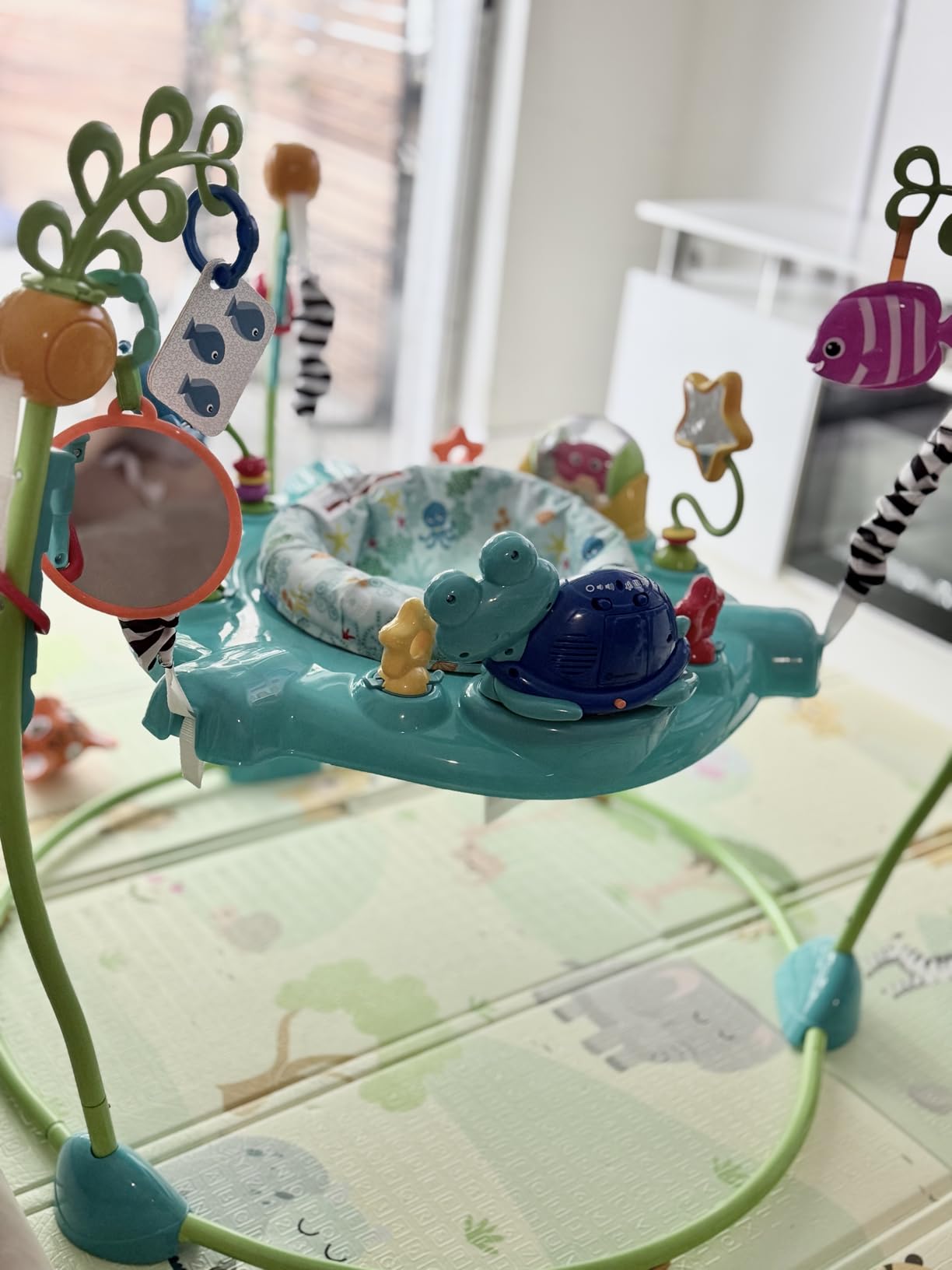 Baby Einstein Neptune's Ocean Discovery Activity Baby Jumper Activity Center, Ages 6 Months +, Max Weight 25 lbs., Unisex customer photo 2