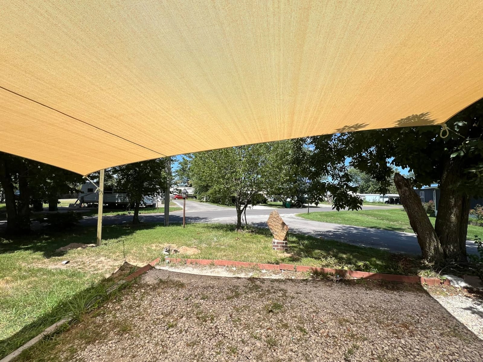 Shade&Beyond 16'x16'x16' Sun Shade Sail Sand Triangle | 95% UV Block, Curved Edge, Permeable Canopy for Patio Yard Deck Pergola customer photo 2