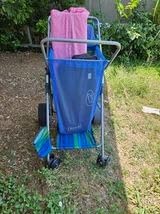 Rio Beach Wonder Wheeler Deluxe Utility, Lawn, and Beach Foldable Cart, Blue Print customer photo 2