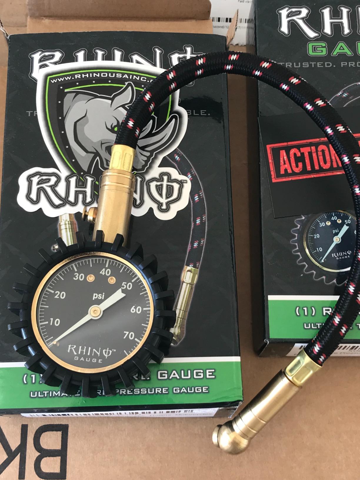Rhino USA Heavy Duty Tire Pressure Gauge - ANSI Certified Glow Dial | ANSI B40.1 Certified Accurate, Large 2in Glow Dial, 360° Swivel Head, Solid Brass Hardware for Car & Truck Tires. customer photo 1