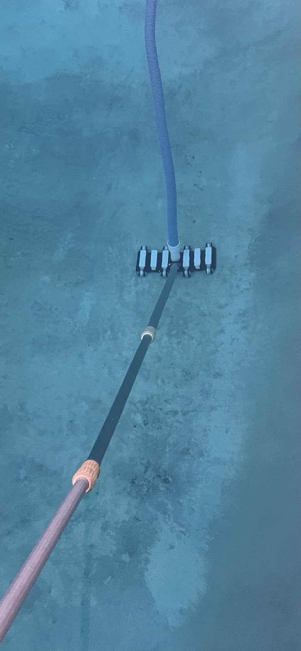 Pool Vacuum Head - Weighted Flexible - 14.4 in - Thermoplastic | 1.5 in Hose Port, Urethane Wheels, Stainless Steel Bearings, Chrome Plated Handle, 10.5 in Width, 4 lb customer photo 1