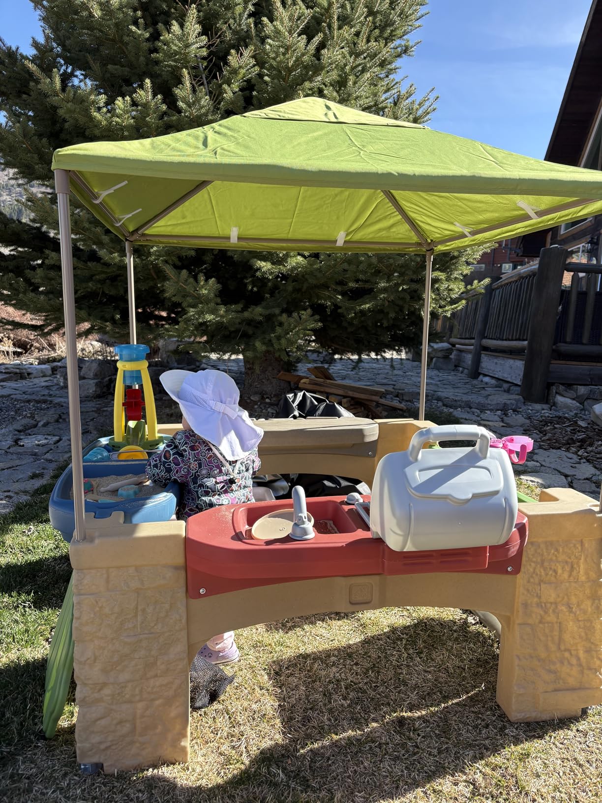 Step2 All Around Playtime Patio with Canopy Playset - Shaded Outdoor Playhouse for Kids with Realistic, Interactive Features, Room for Multiple Toddlers to Play customer photo 2
