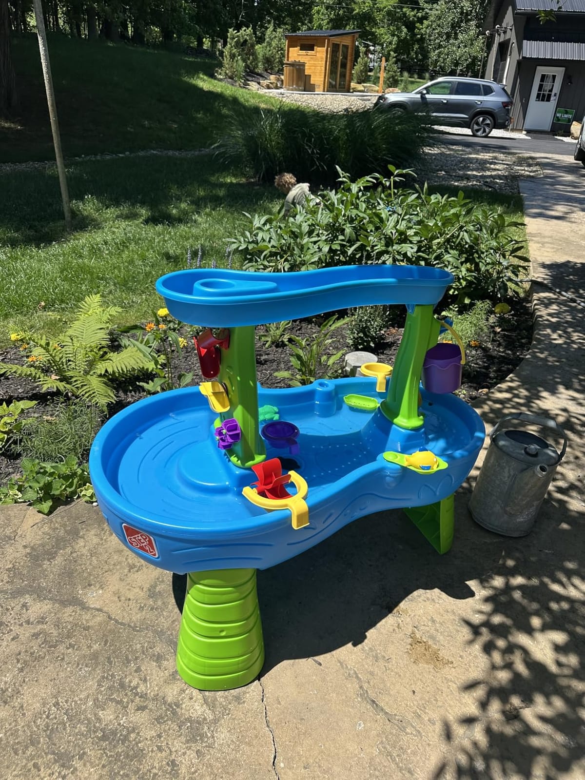 Step2 Rain Showers Splash Pond Toddler Water Table, Outdoor Kids Water Sensory Table, Ages 18+ Months, 13 Piece Water Toy Accessories, Blue & Green customer photo 2