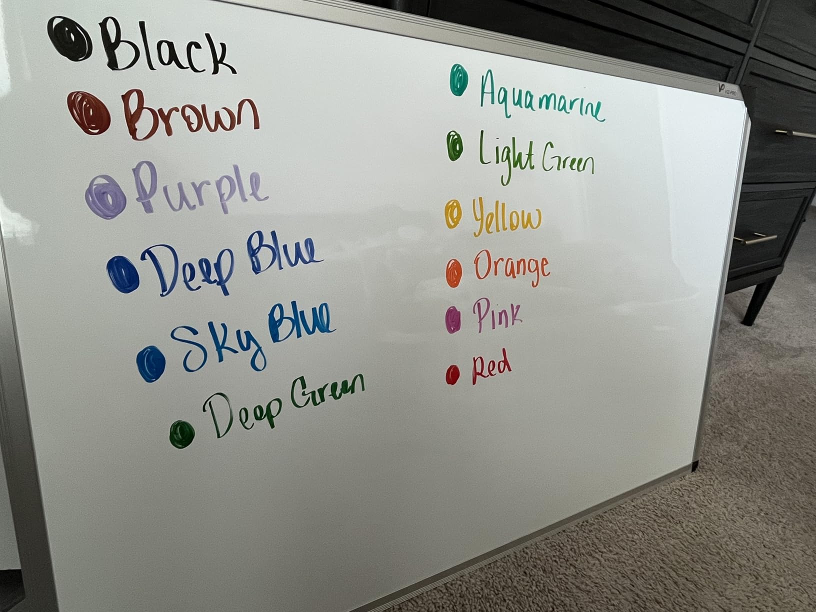 VIZ-PRO Magnetic Whiteboard/Dry Erase Board, 48 X 36 Inches, Silver Aluminium Frame customer photo 2