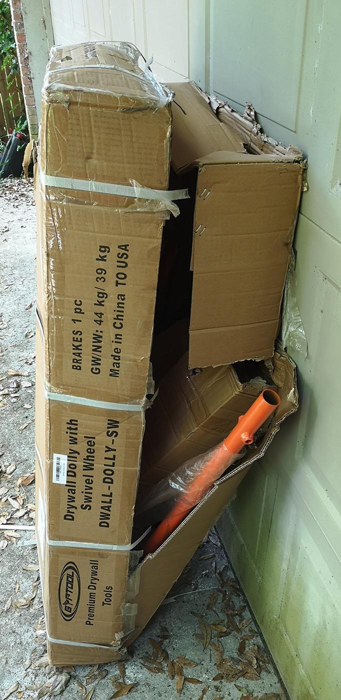 GypTool Heavy Duty Drywall Sheet Cart & Panel Dolly with 4 Swivel Wheels - Orange customer photo 1