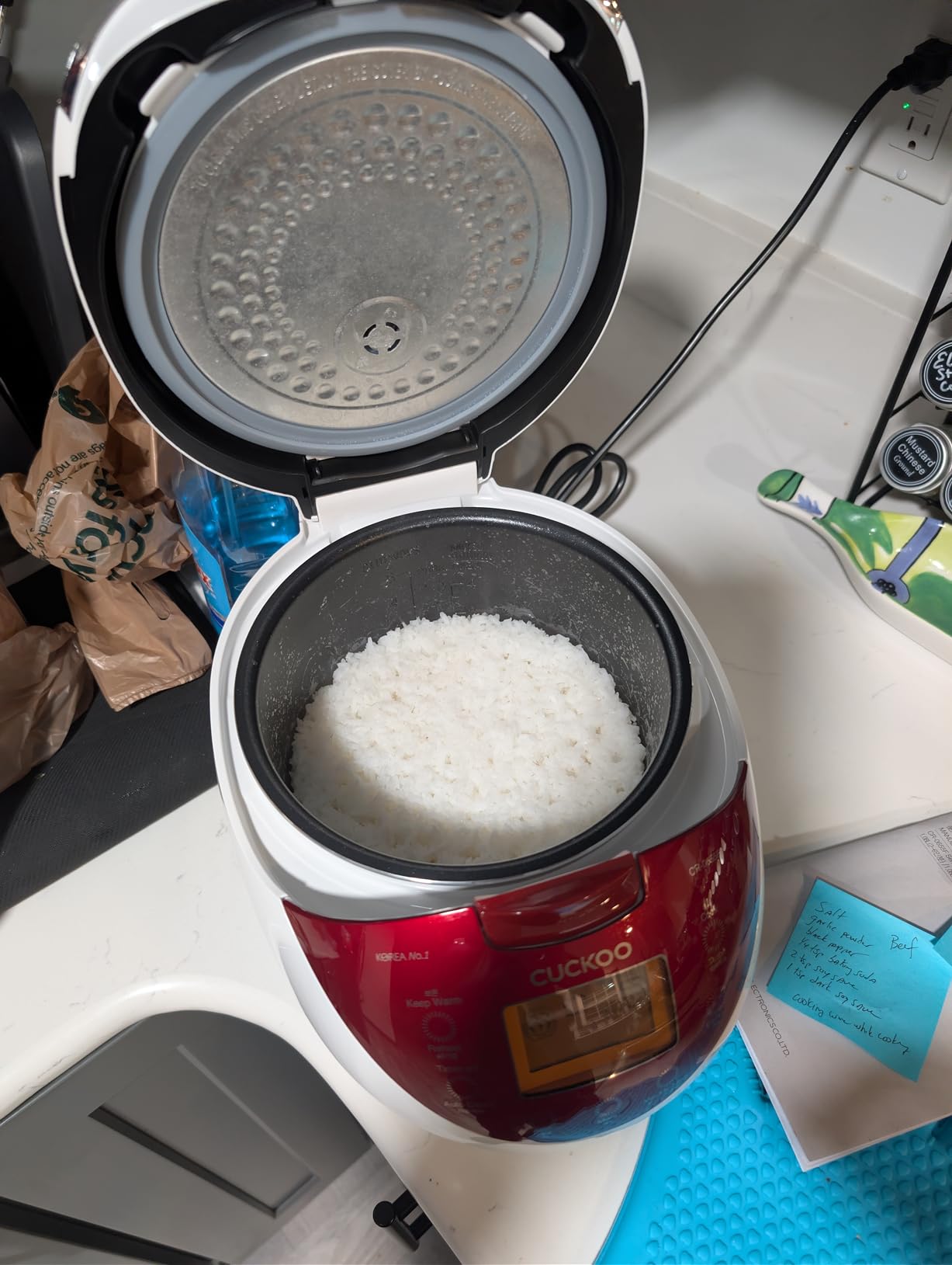 CUCKOO Micom Rice Cooker 6 Cup Uncooked / 12 Cup Cooked, Fuzzy Logic Rice Maker with Delay Timer & Keep Warm Setting, Versatile Food Steamer for Cooking, Non-Stick Inner Pot, Red (CR-0655F) customer photo 1