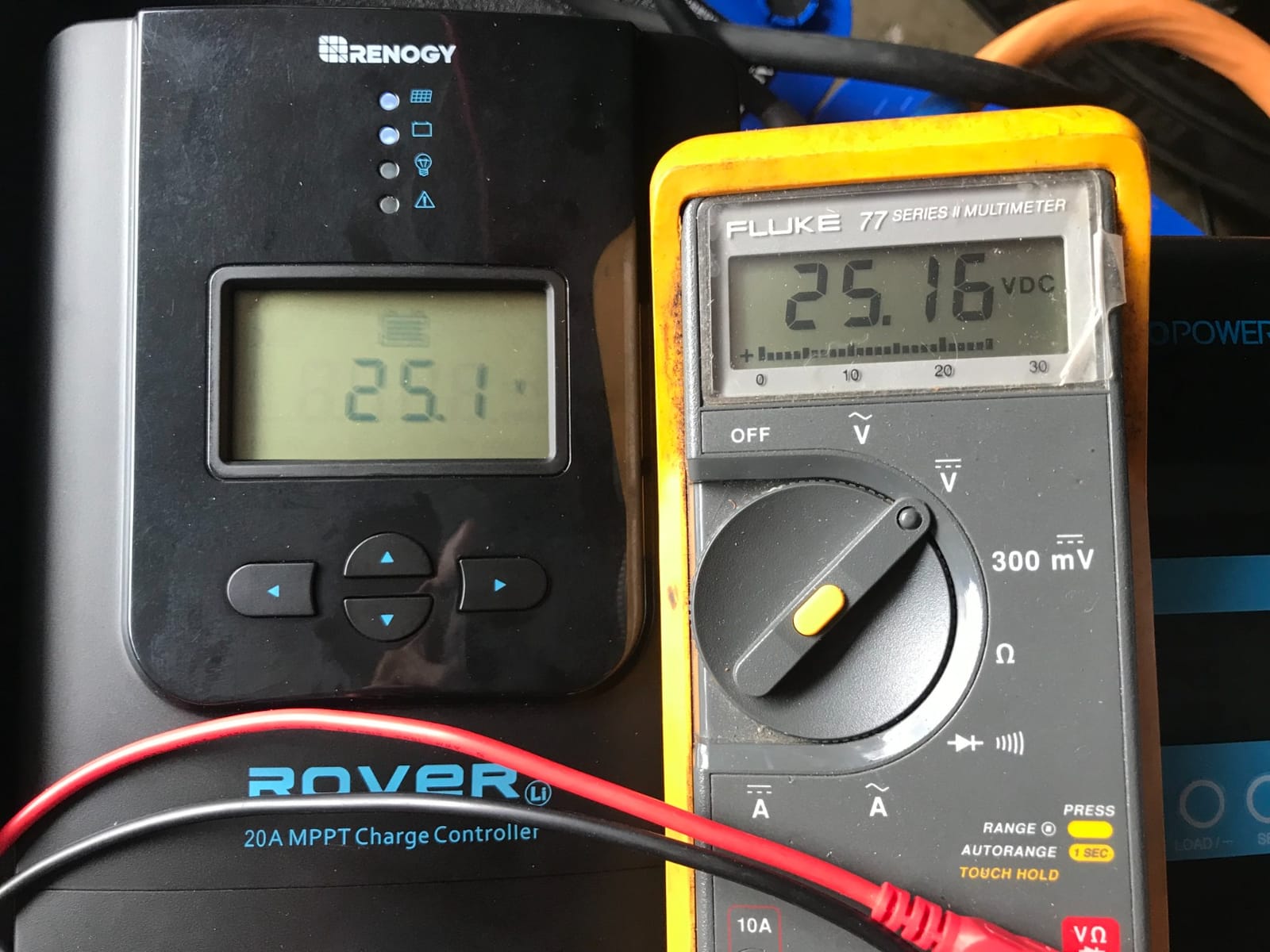 Renogy Solar Charge Controller Rover 20A 12V24V Auto DC Input MPPT Charge Controllers for Solar Panels Adjustable LCD for Gel Sealed Flooded Lithium Batteries | 95V PV input, AGM/Gel/Flooded (auto), Li (manual), MPPT 99% tracking,overcharge/short protection, negative ground, for RVs customer photo 1
