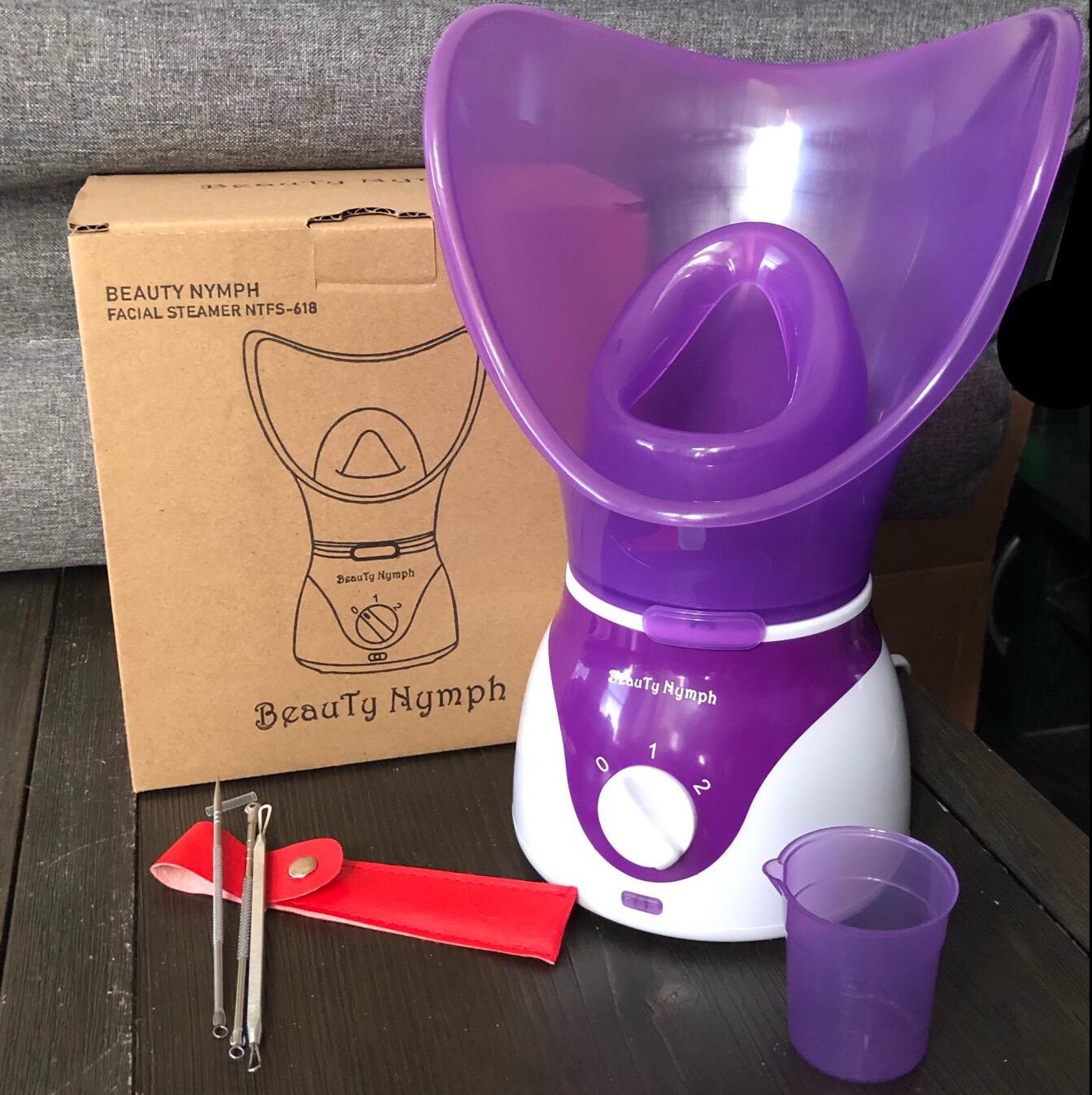 Face Steamer, Beauty Nymph Spa Home Facial Steamer Sauna Pores and Extract Blackheads, Rejuvenate and Hydrate Your Skin for Youthful Complexion - Face Steaming Skincare Deep Cleanse SPA customer photo 2