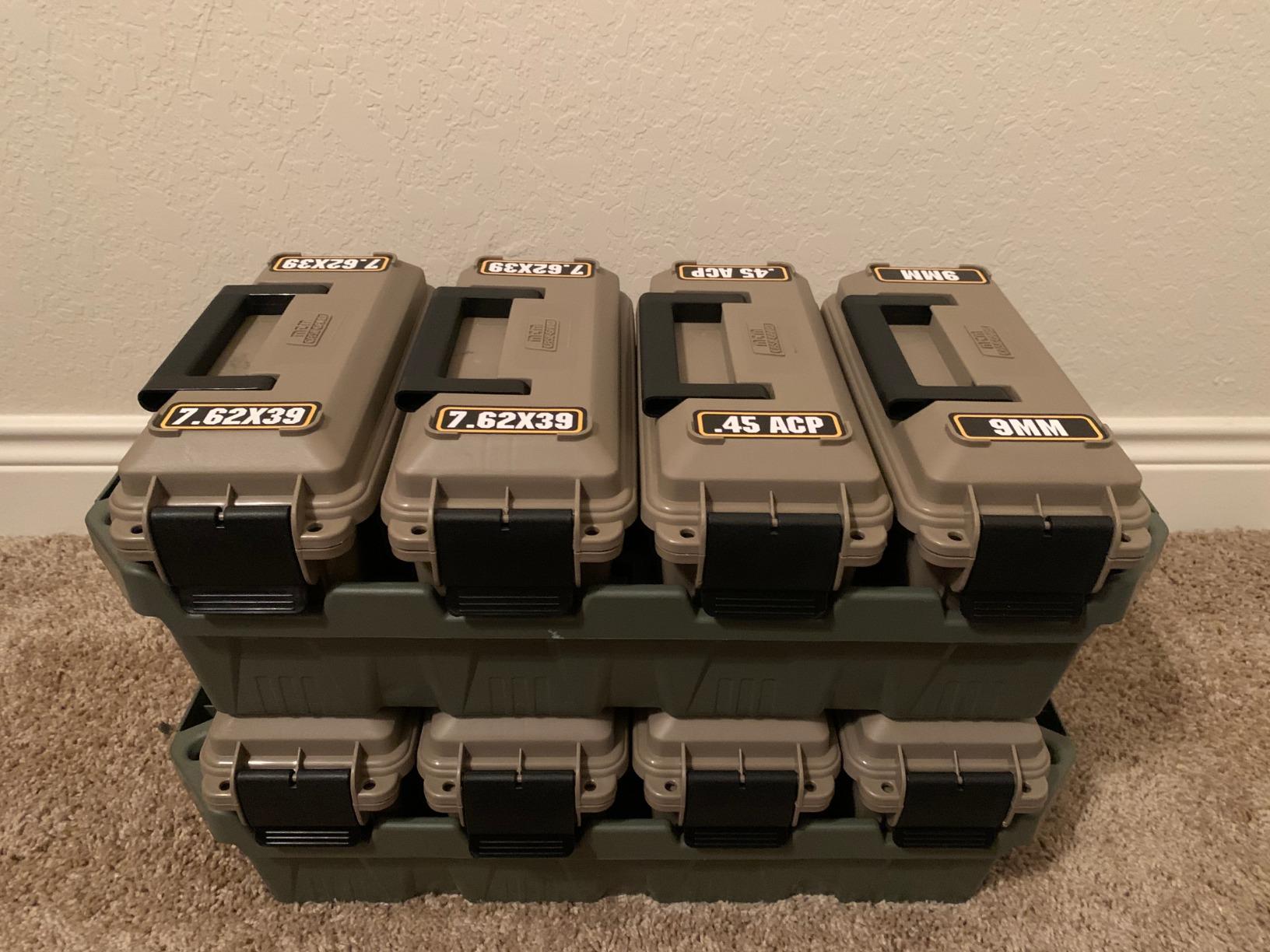 MTM AC4C 4-Can Ammo Crate, 30 Caliber, Convenient size, Stackable, Easy Carry and Transport of 30 Caliber Ammo, Rugged Tactical Carrying Crate, USA Made, Dark Earth/Army Green customer photo 2
