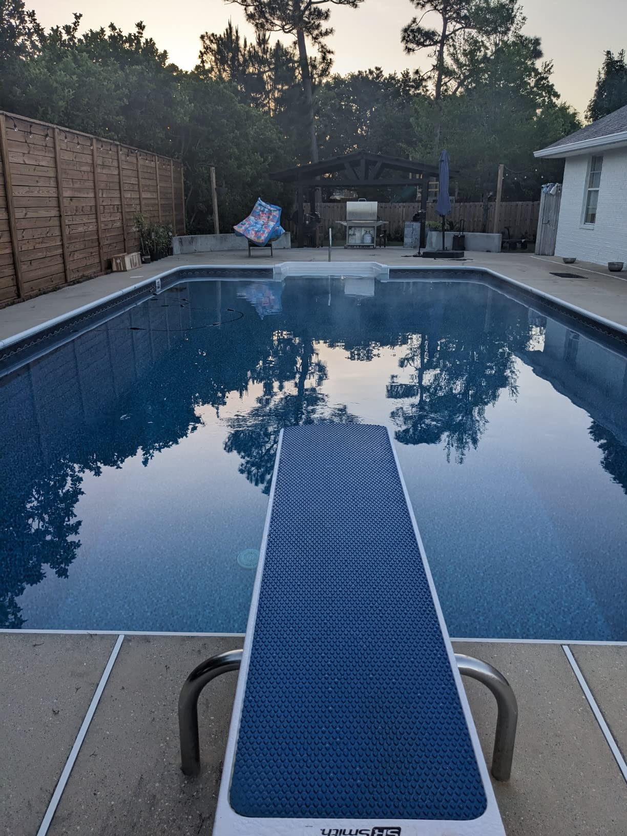 S.R. Smith 66-209-578S2B Diving Board, 8-Foot, Radiant White with Blue TrueTread customer photo 2