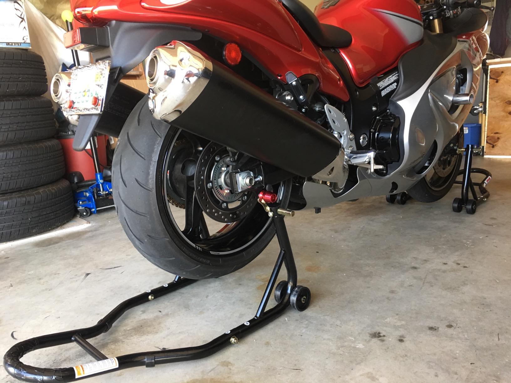 Extreme Max 5600.3211 Sport Bike Motorcycle Front & Rear Spool-Style Lift Stand - Fits Most Yamaha, Honda, Kawasaki, Suzuki, Ducati, BMW customer photo 2