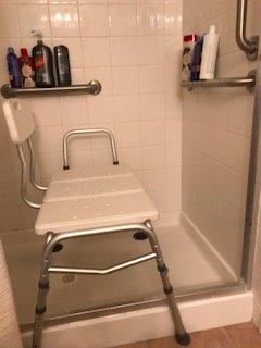 Vive Shower Bench for Transfers - Heavy Duty Tub Transfer Bench for Bathtub, Holds 400 lbs - Shower Chair for Elderly, Disabled, Bariatric - Mobility Assistance, Height Adjustable, Reversible Backrest customer photo 1