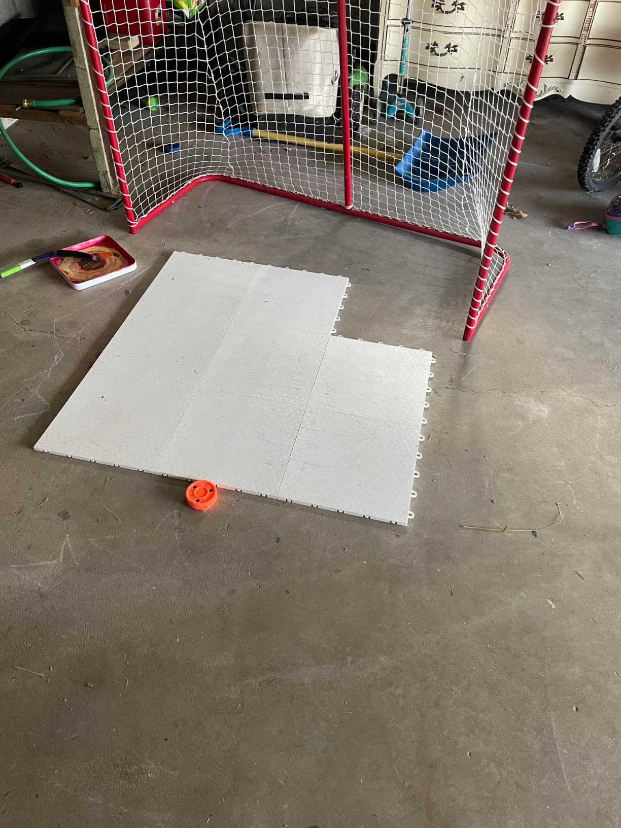 Hockey Revolution My Puzzle Durable Flooring Tiles - Slick Interlocking Training Surface for Stickhandling, Shooting, Passing - Build Your Own Platform customer photo 1