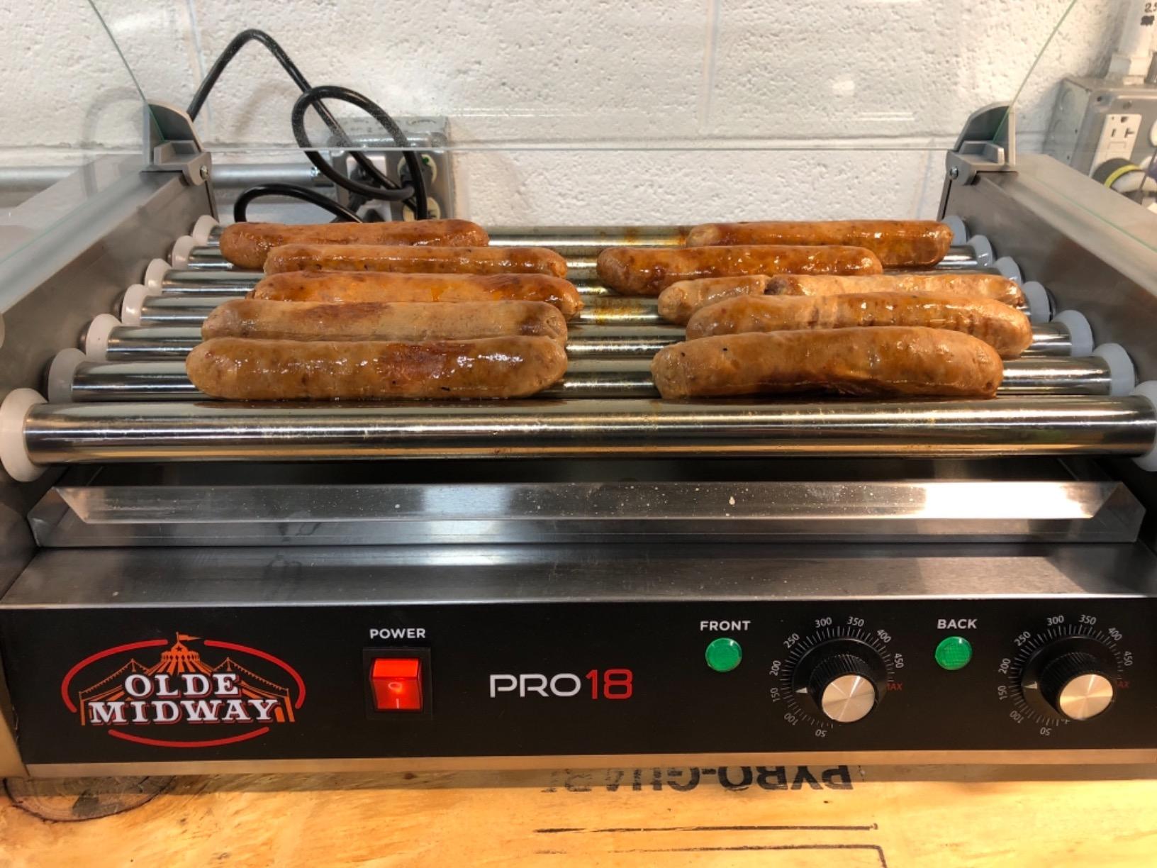 Olde Midway Electric 30 Hot Dog 11 Roller Grill Cooker Machine with Cover 1400-Watt - Commercial Grade customer photo 1